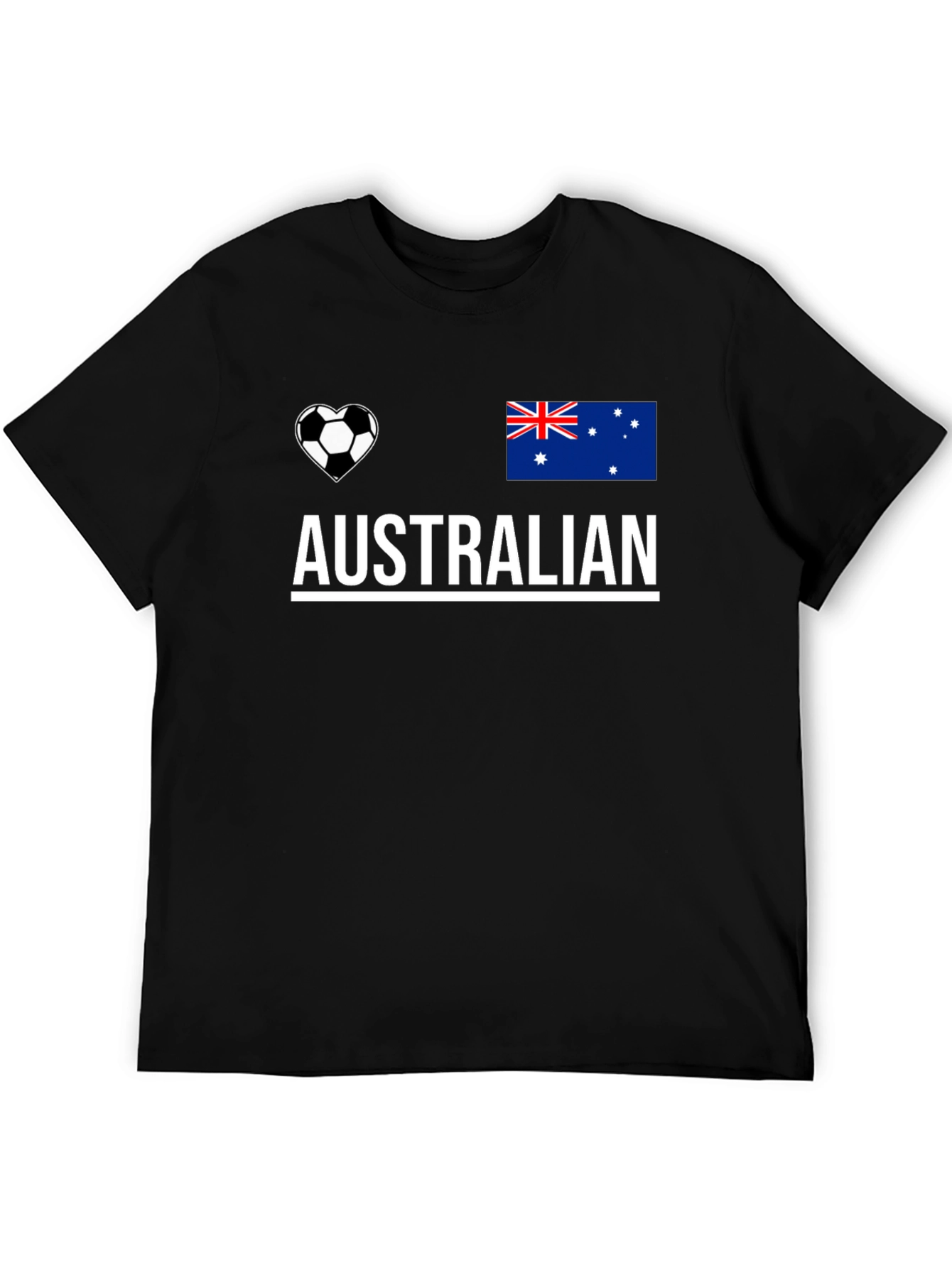 Australian Soccer Heart Flag T-Shirt