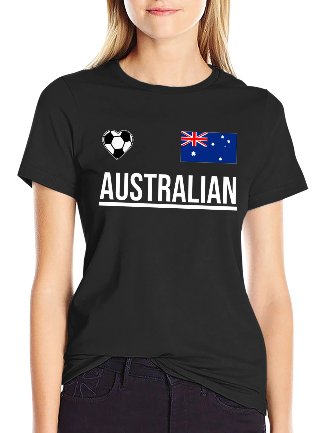 Australian Soccer Heart Flag T-Shirt