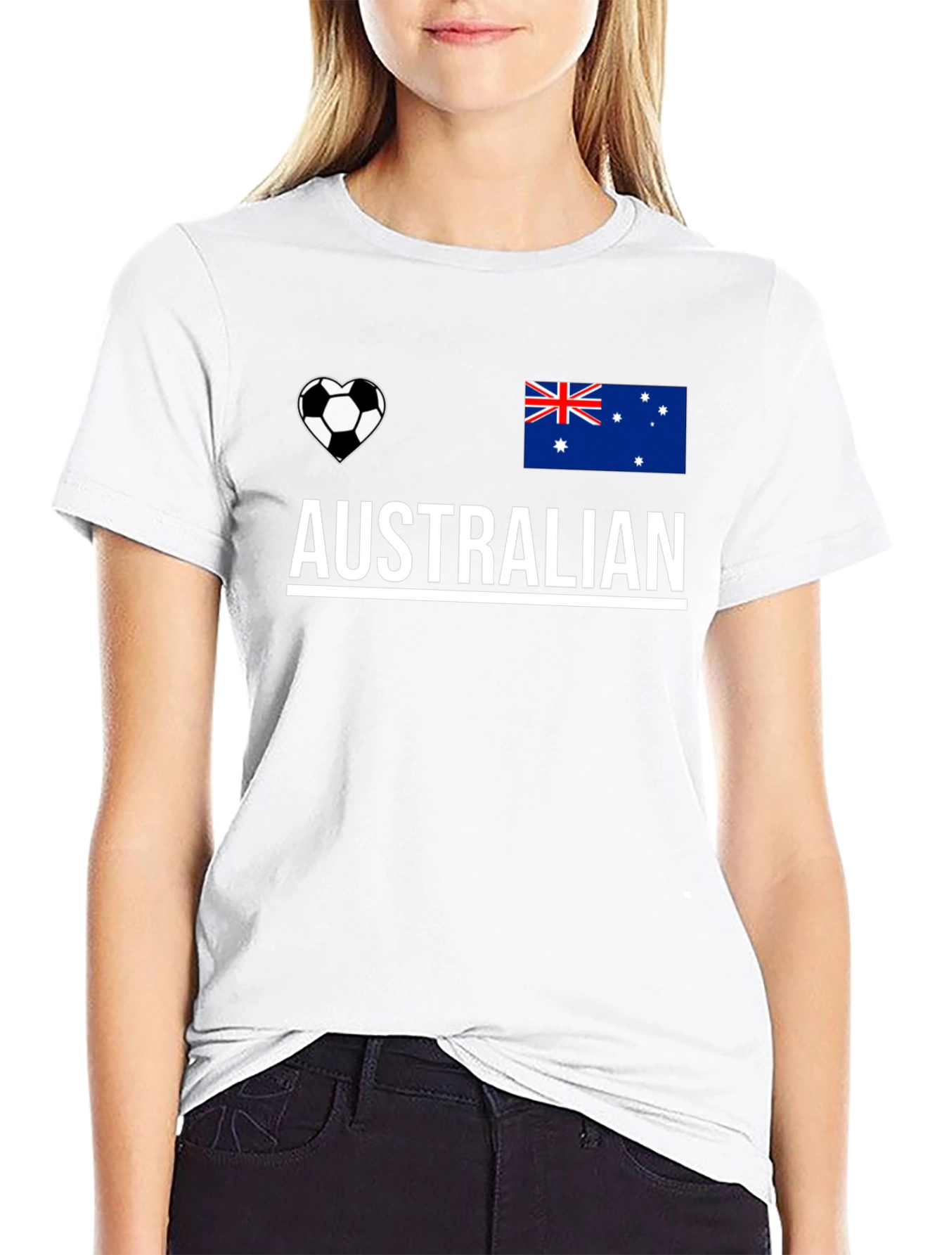 Australian Soccer Heart Flag T-Shirt