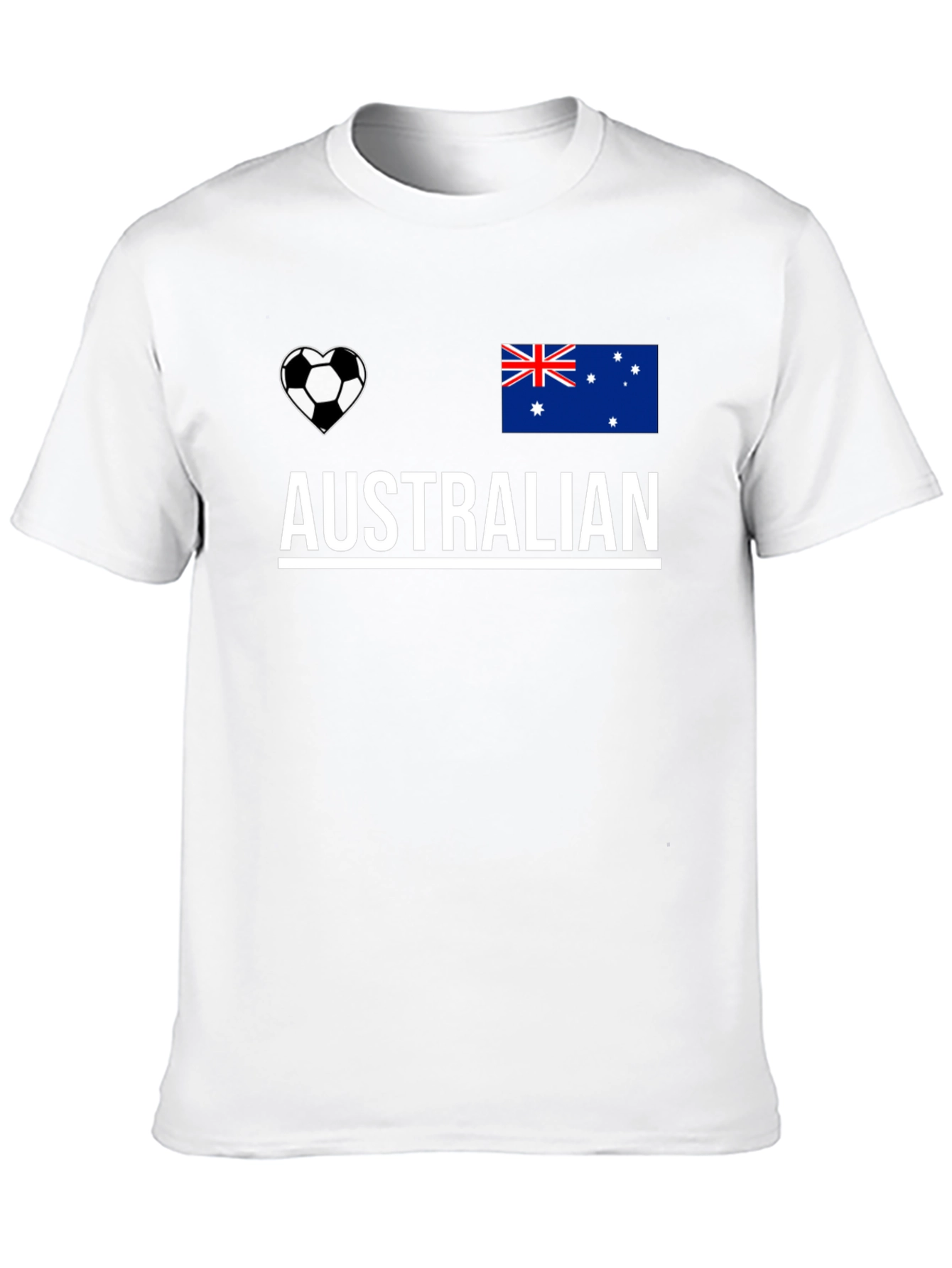 Australian Soccer Heart Flag T-Shirt
