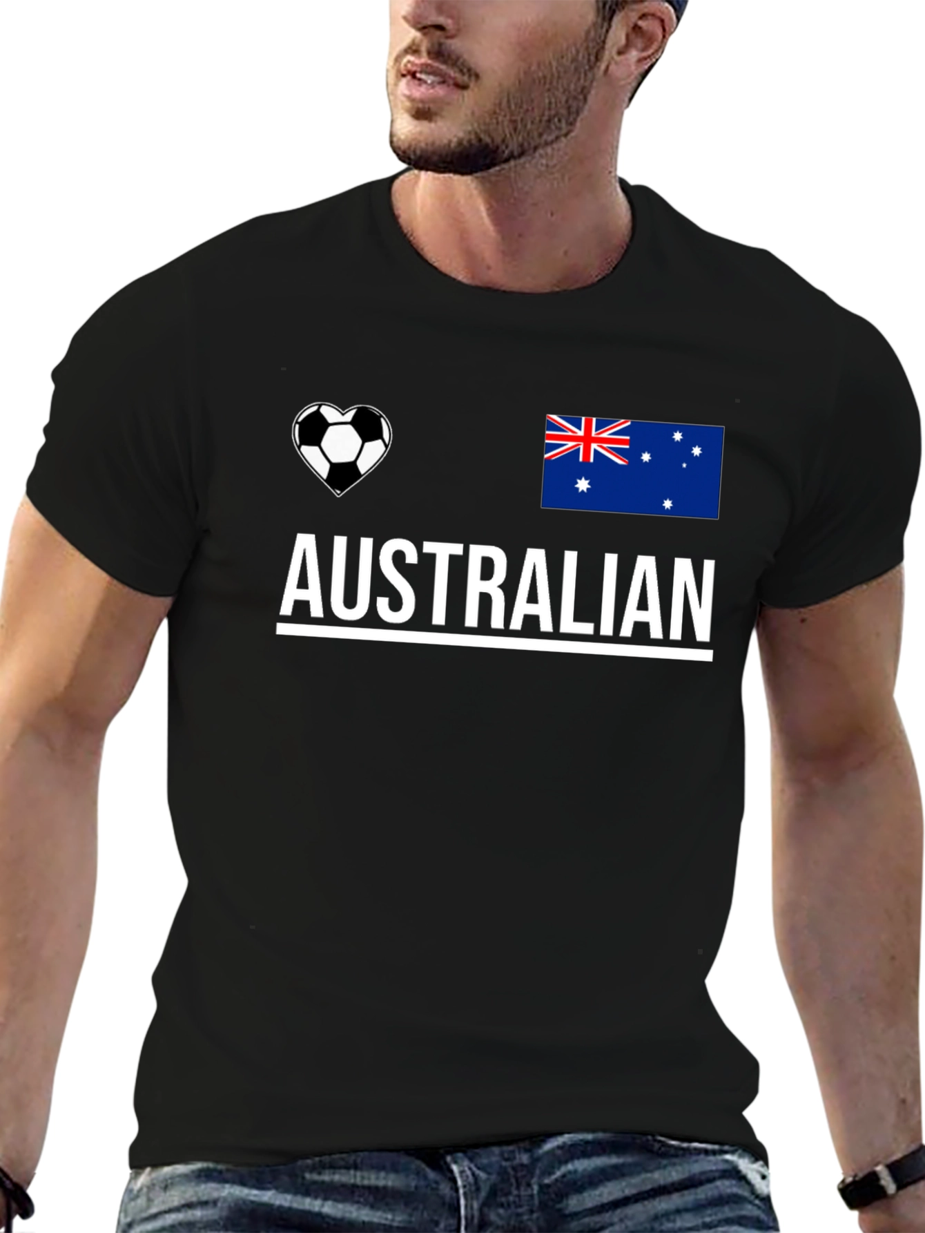 Australian Soccer Heart Flag T-Shirt