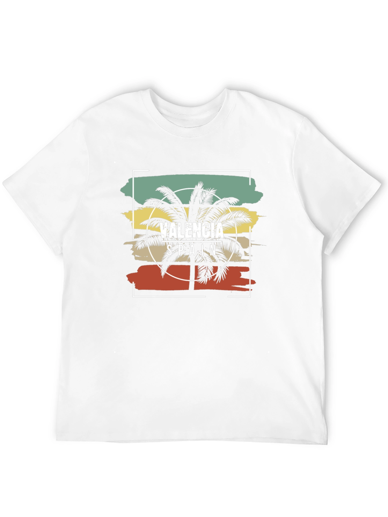 Valencia Spain Palm Tree Graphic Tee - Black