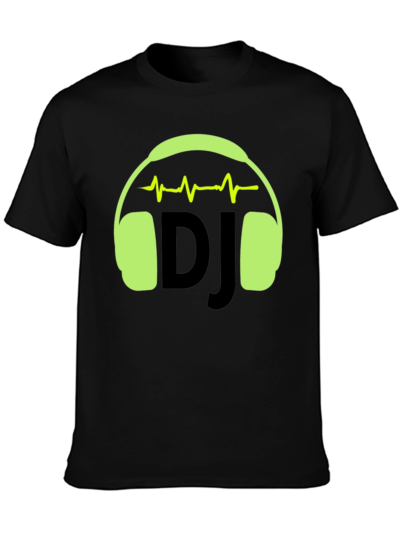 DJ Headphones Graphic Tee - Black