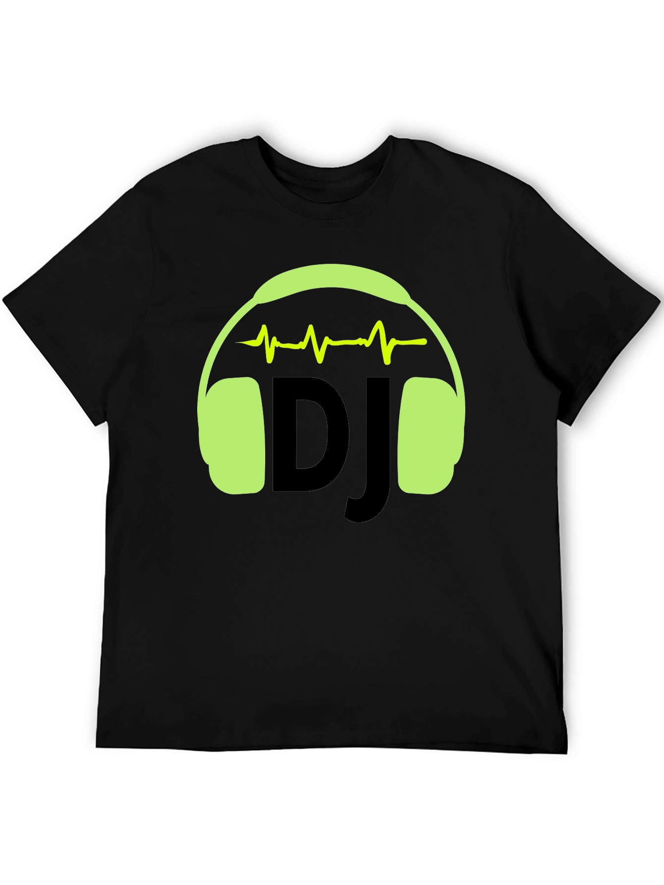DJ Headphones Graphic Tee - Black