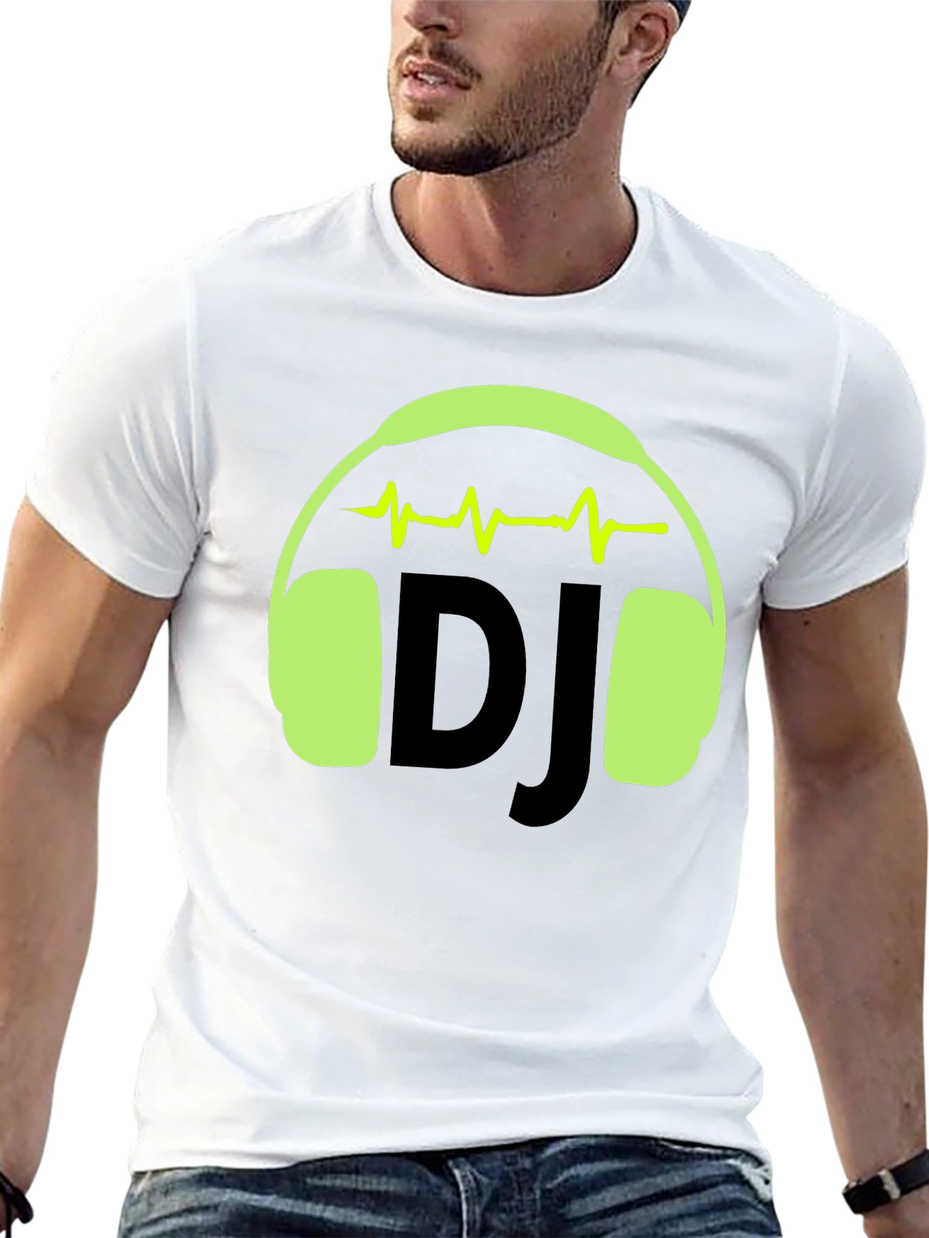 DJ Headphones Graphic Tee - Black
