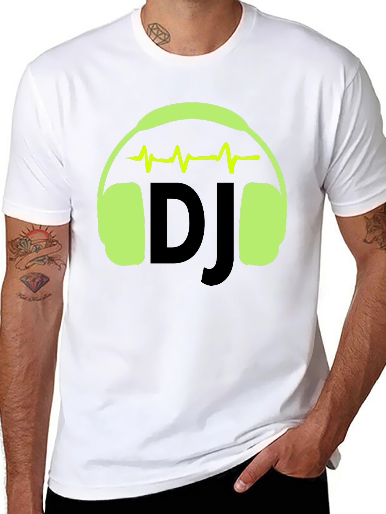 DJ Headphones Graphic Tee - Black