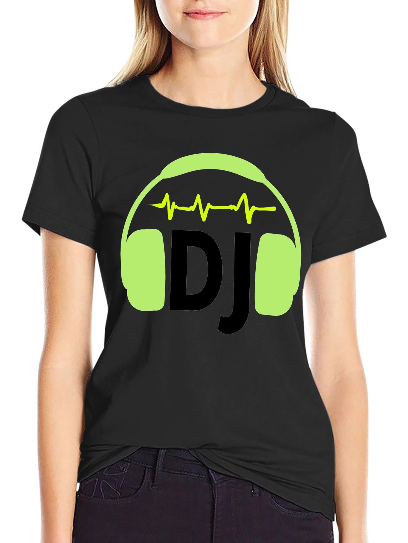 DJ Headphones Graphic Tee - Black