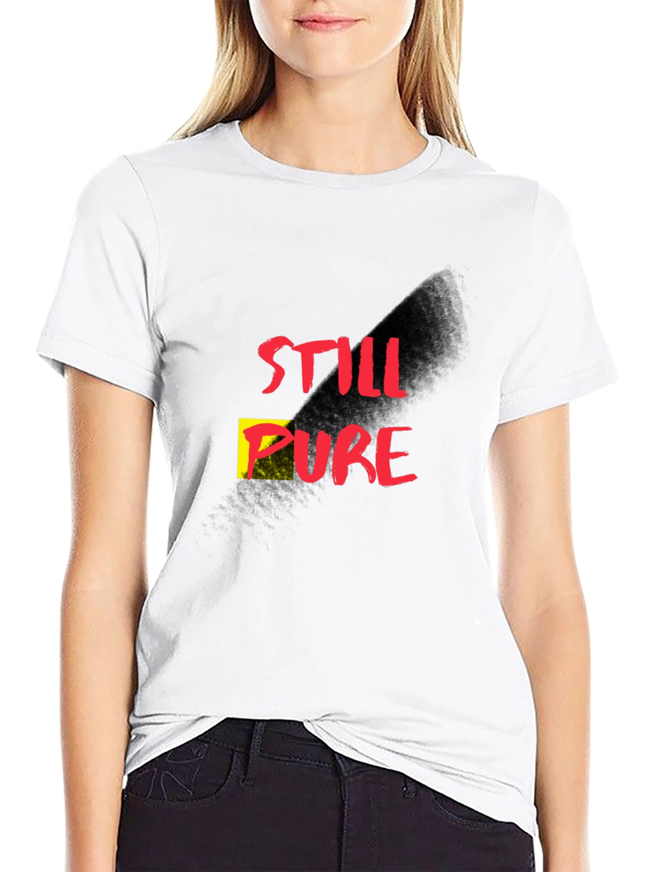 Still Pure Graphic Tee - Trendy Black T-Shirt