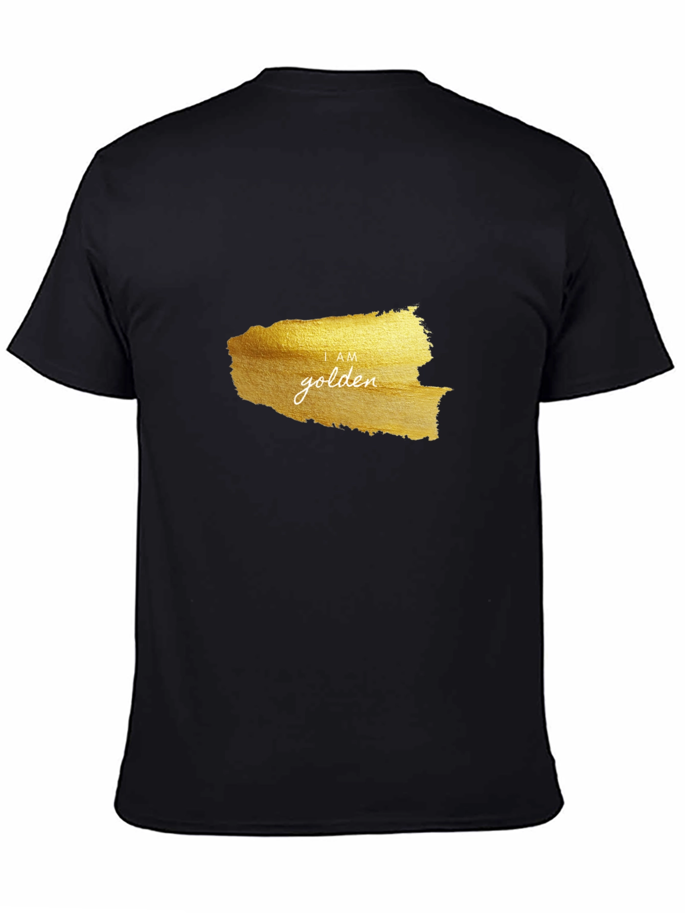 I AM Golden Graphic Black T-Shirt