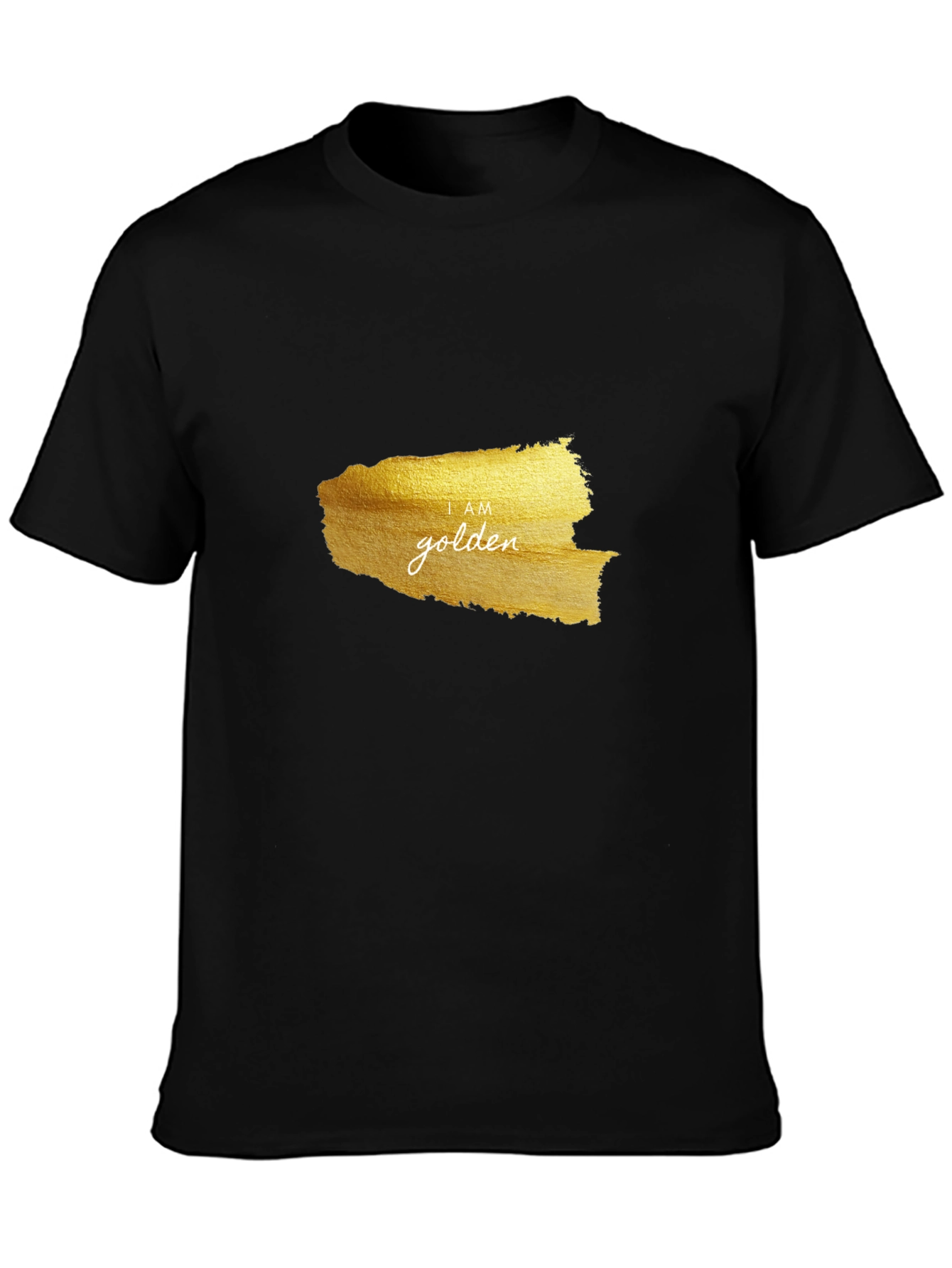 I AM Golden Graphic Black T-Shirt