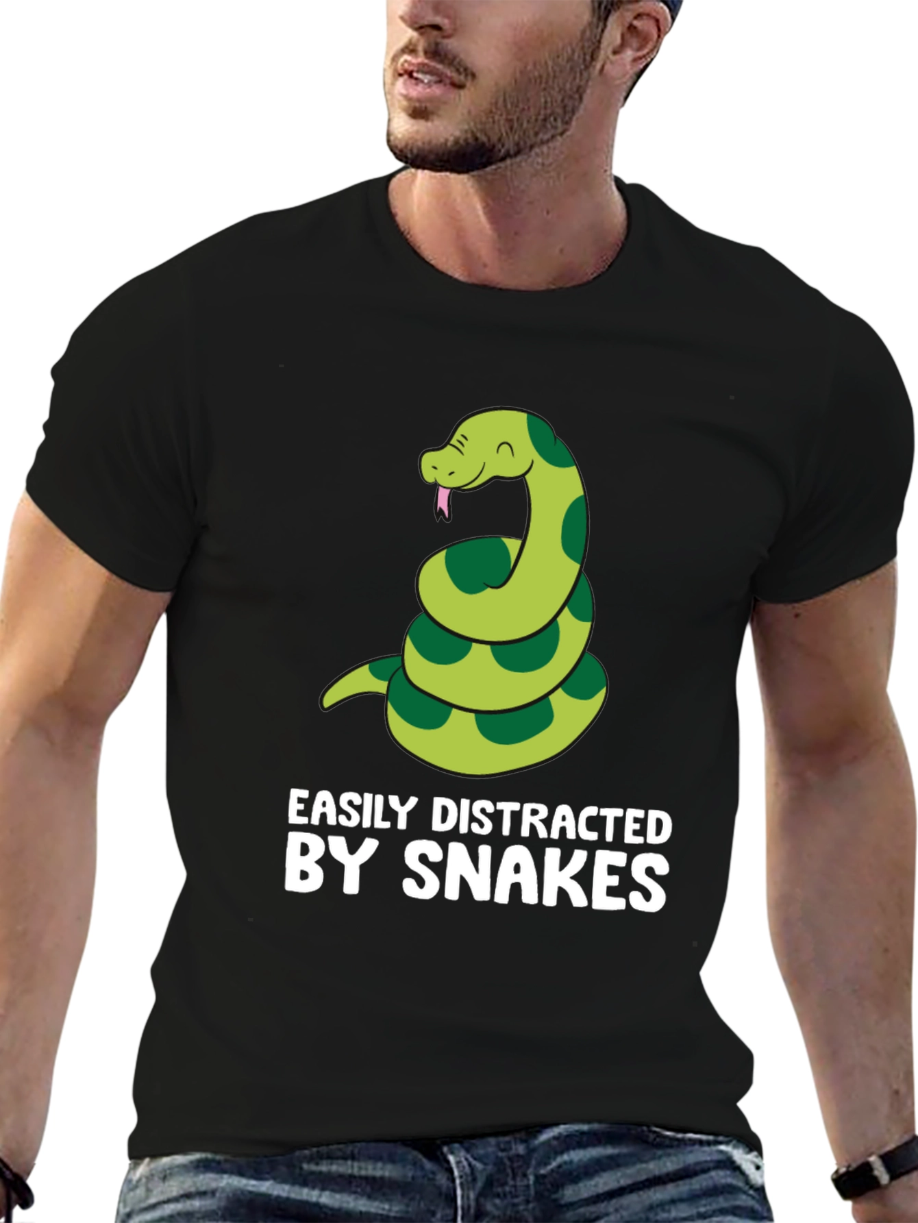Easily Distracted By Snakes Graphic T-Shirt