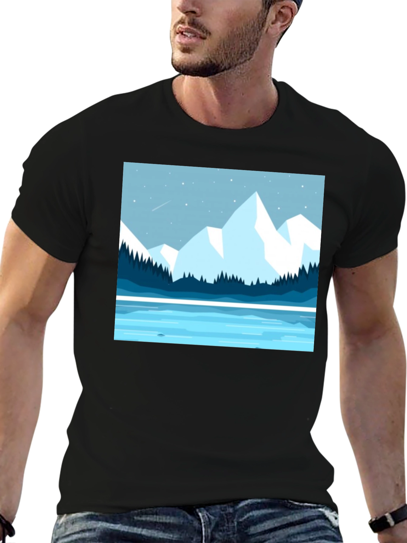 Mountain Scene Graphic T-Shirt