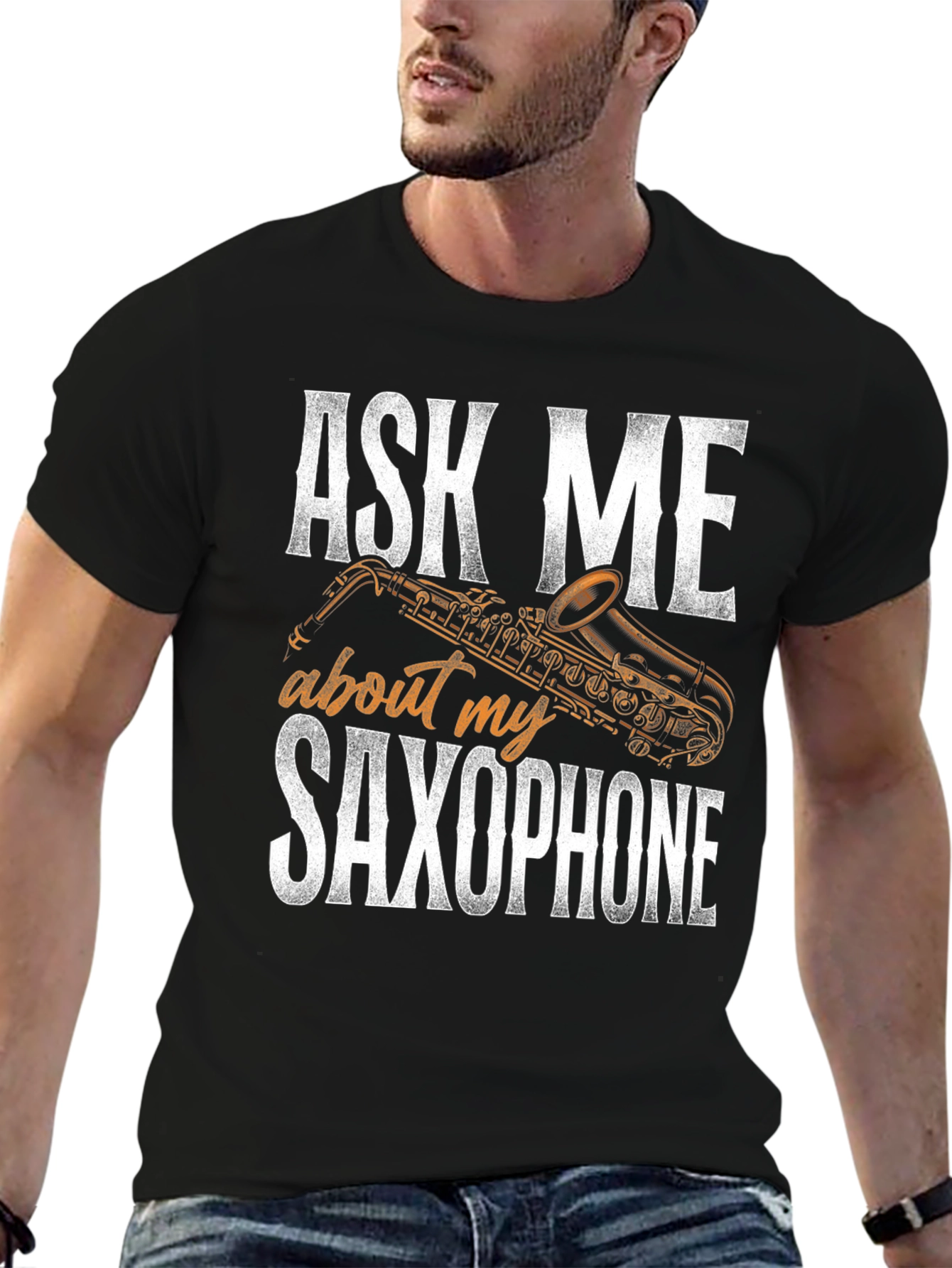 Ask Me About My Saxophone Graphic T-Shirt