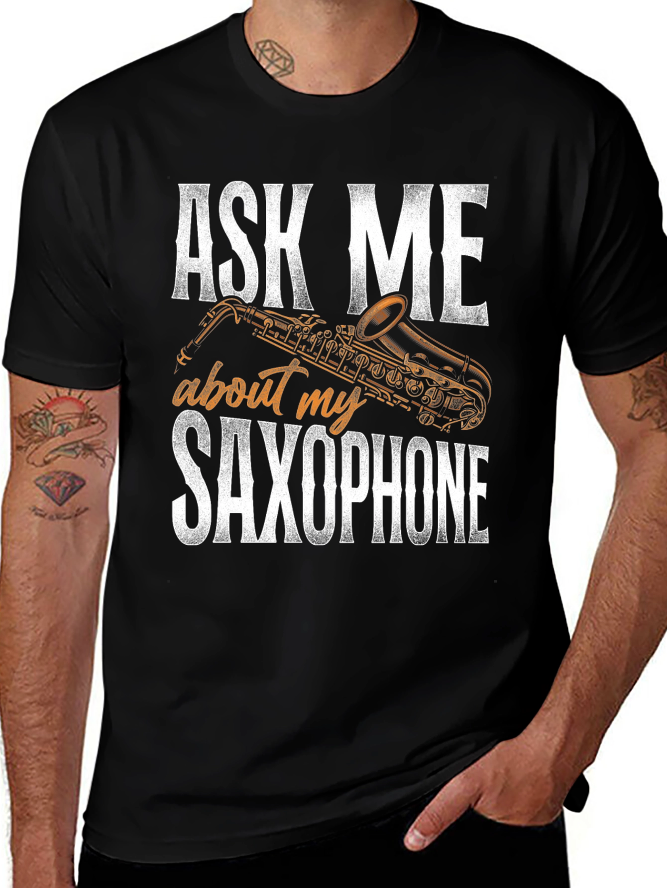 Ask Me About My Saxophone Graphic T-Shirt