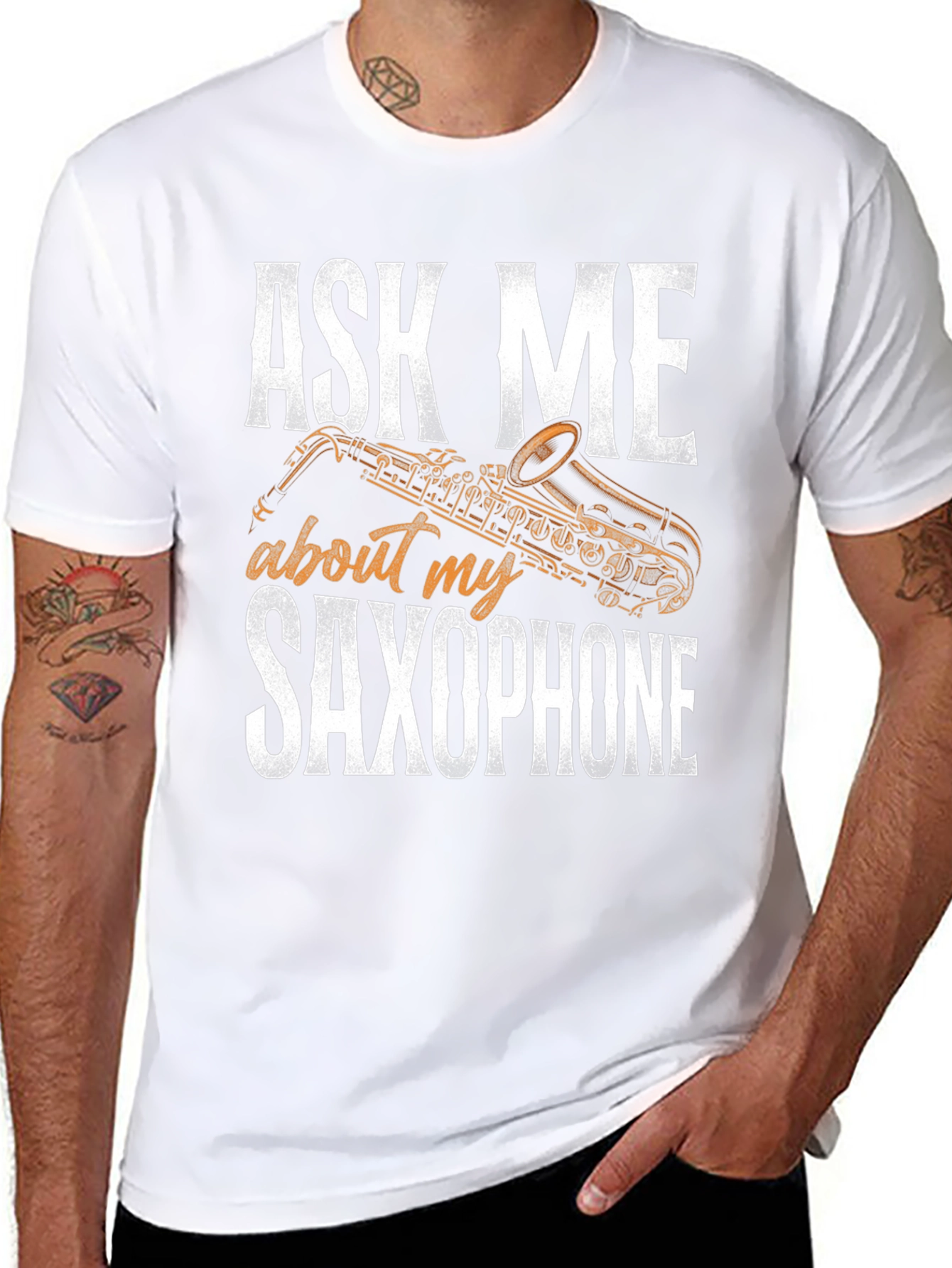Ask Me About My Saxophone Graphic T-Shirt