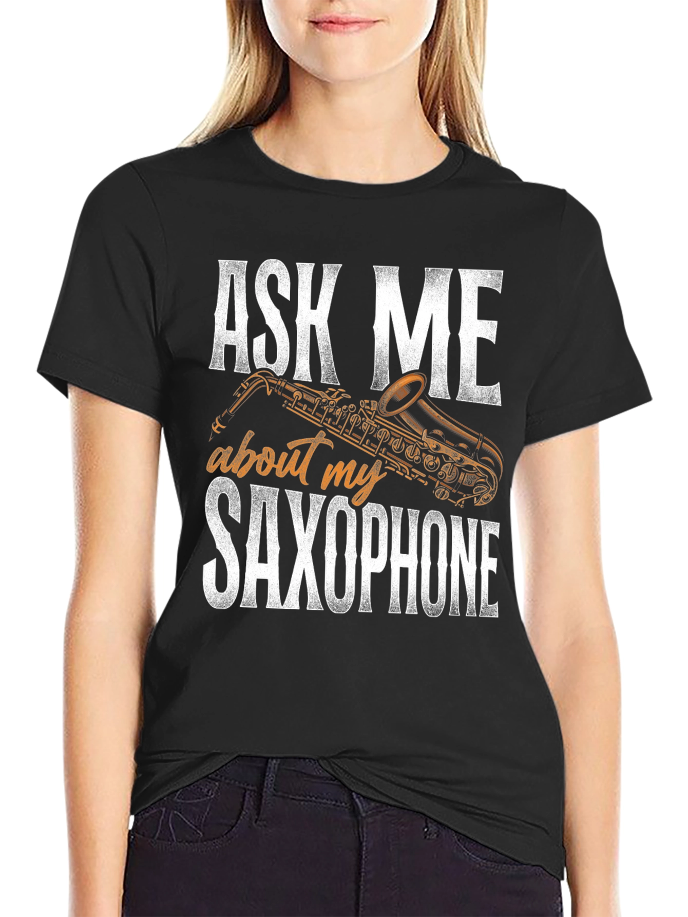 Ask Me About My Saxophone Graphic T-Shirt