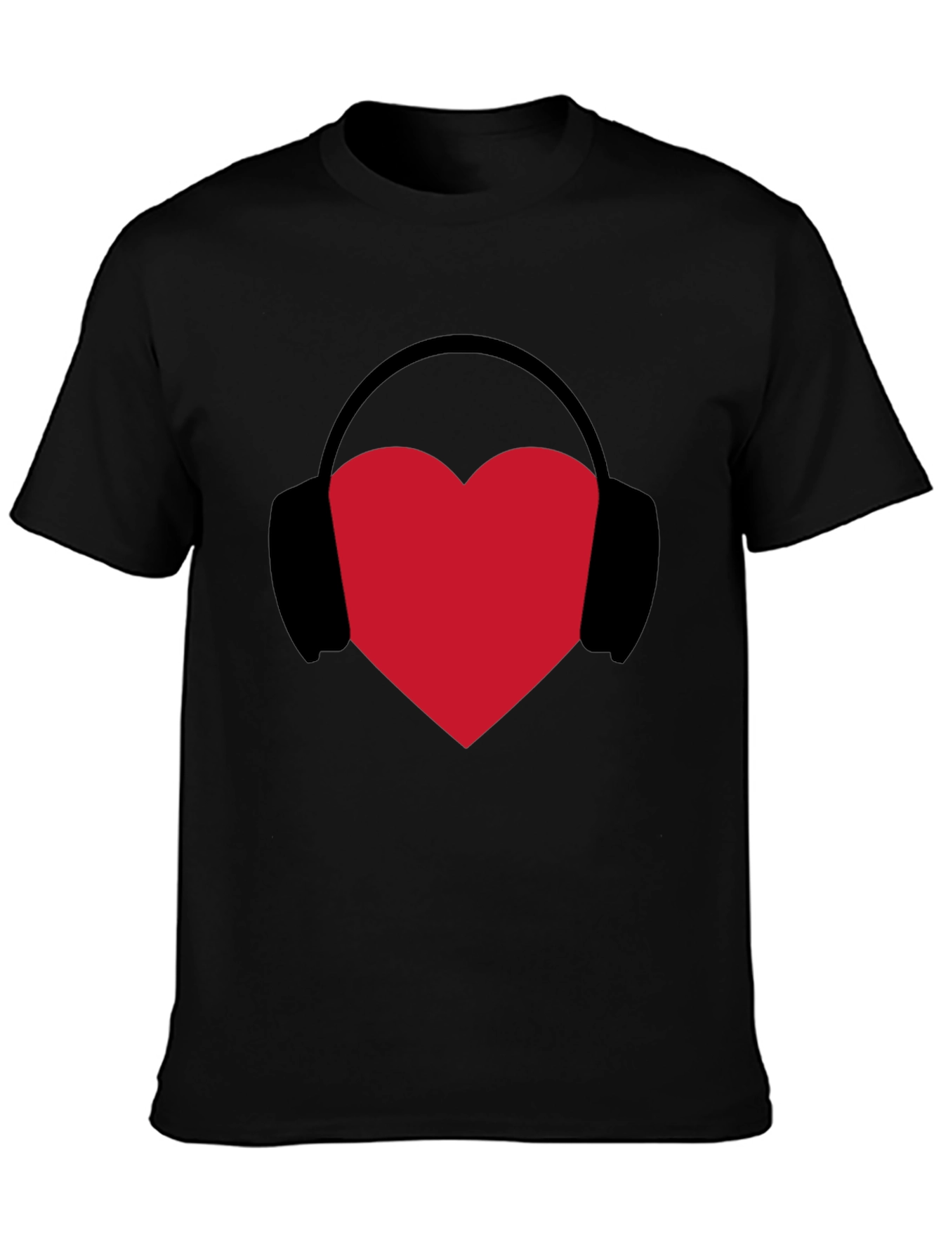 Heart Headphones Graphic Tee - Music Lover T-Shirt
