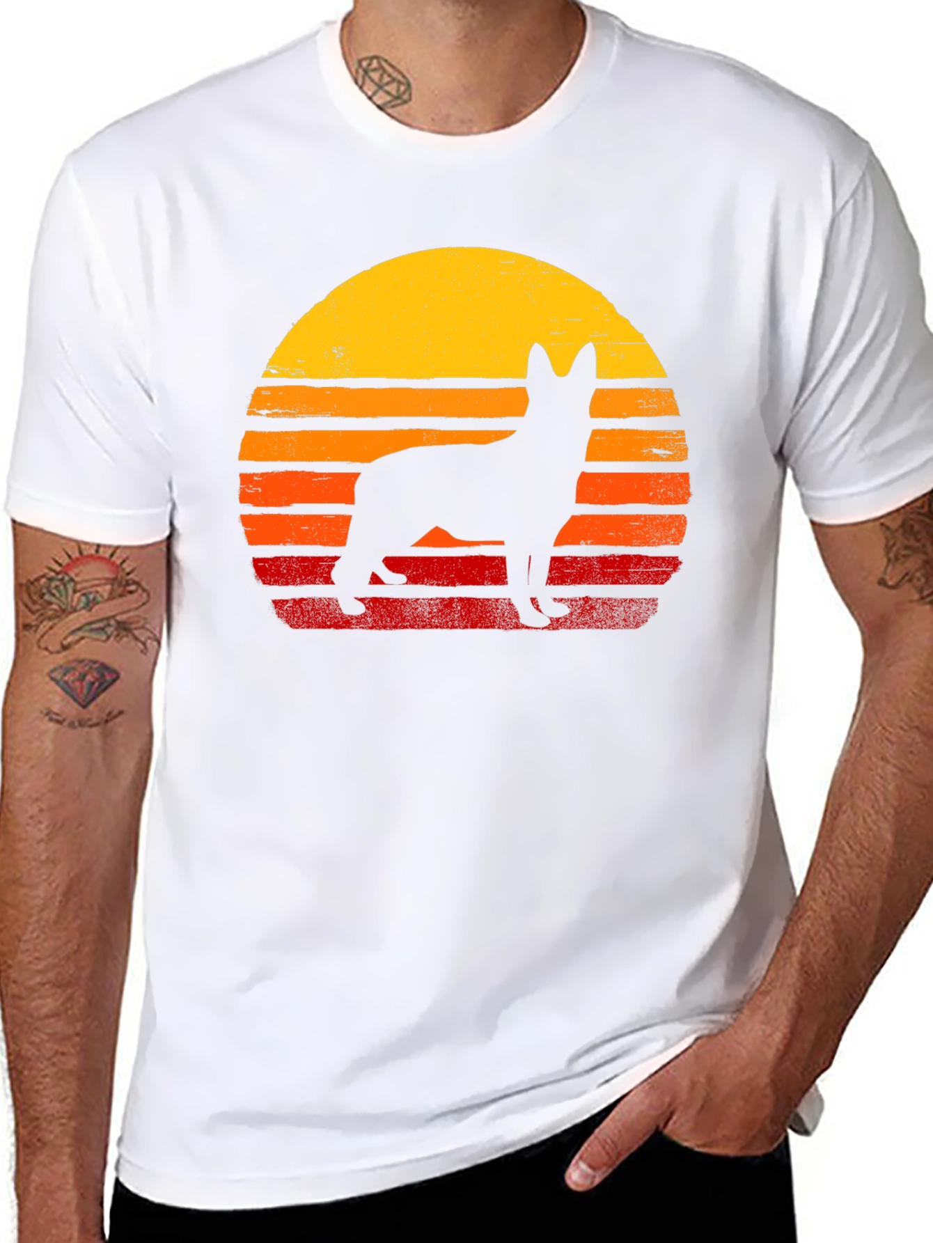 Retro Dog Silhouette T-Shirt