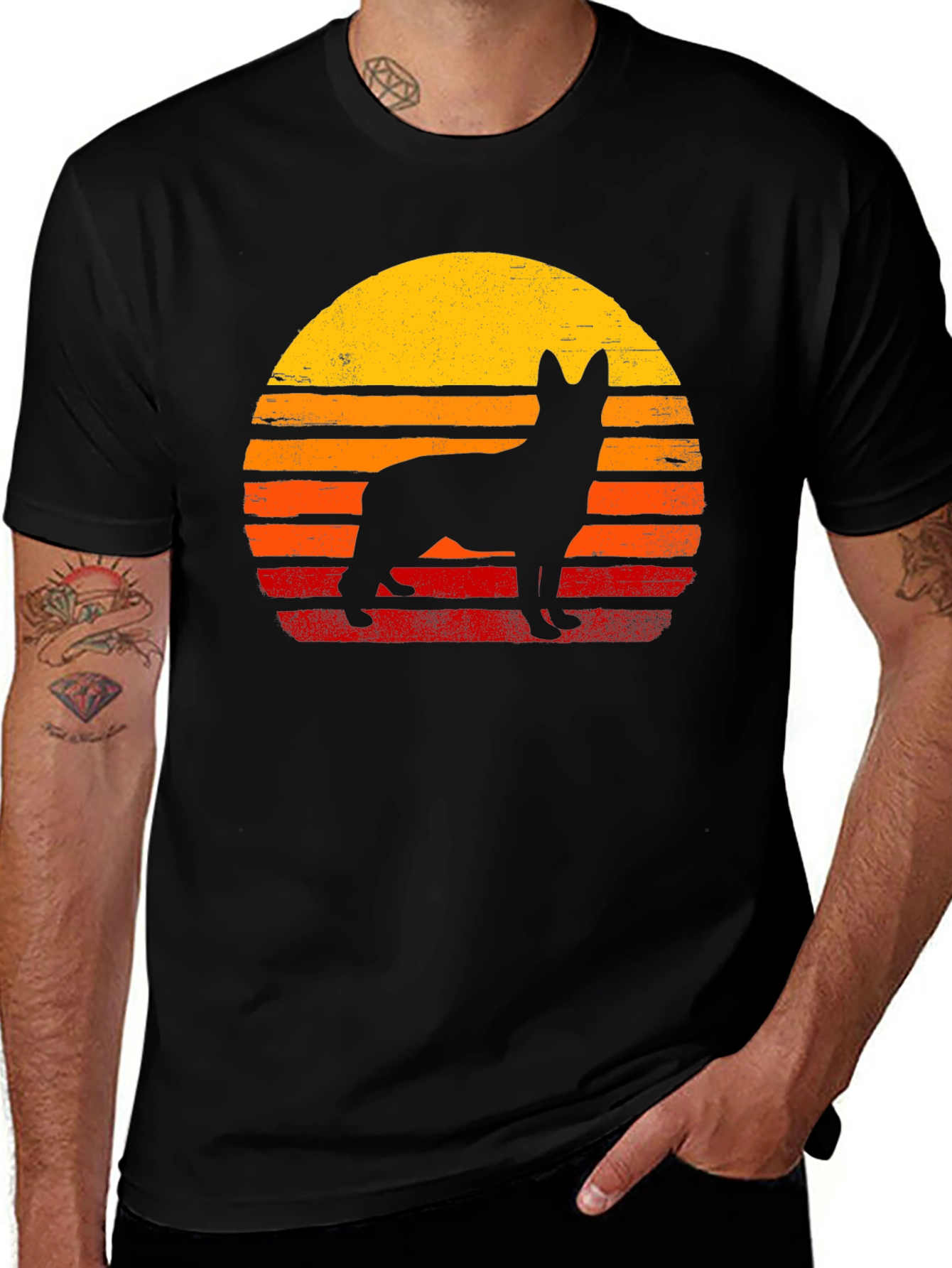 Retro Dog Silhouette T-Shirt
