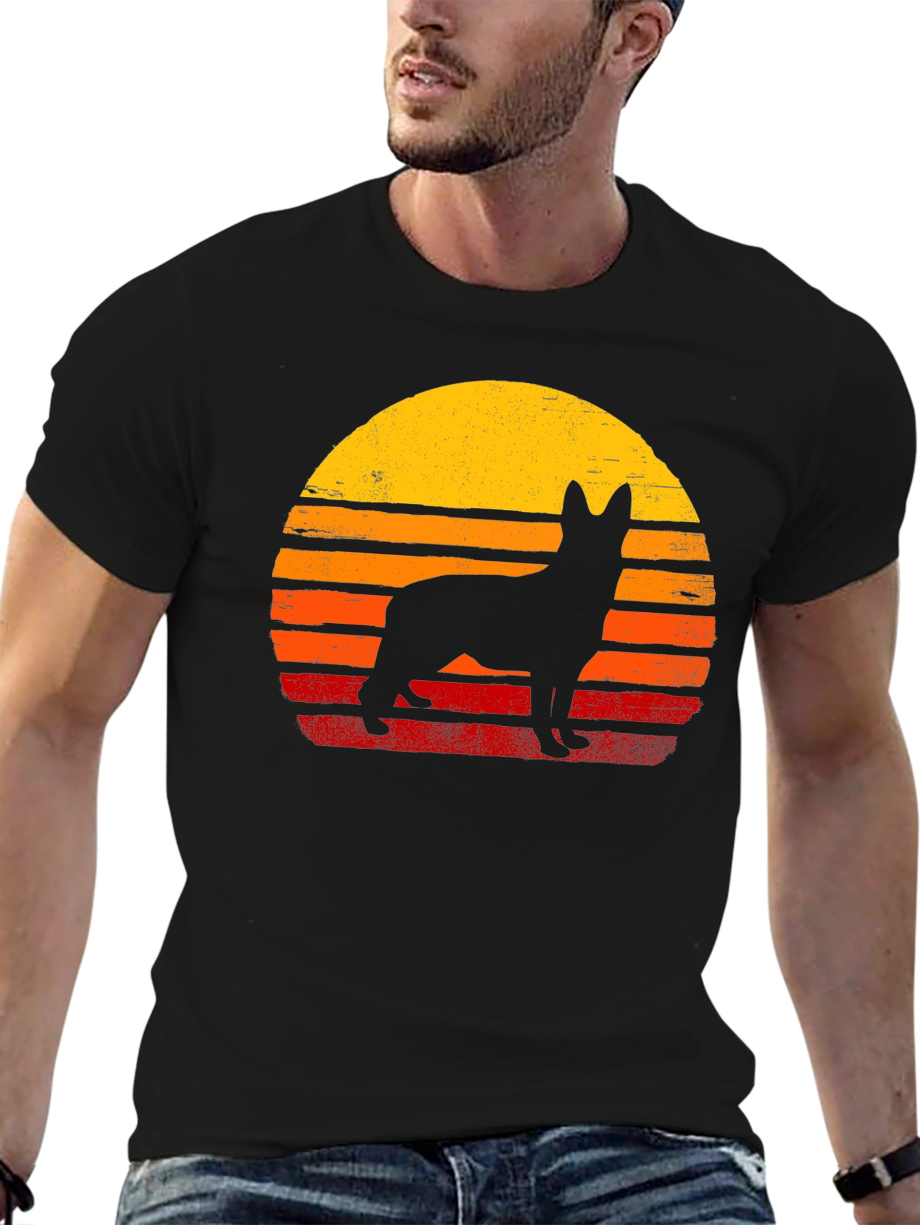 Retro Dog Silhouette T-Shirt