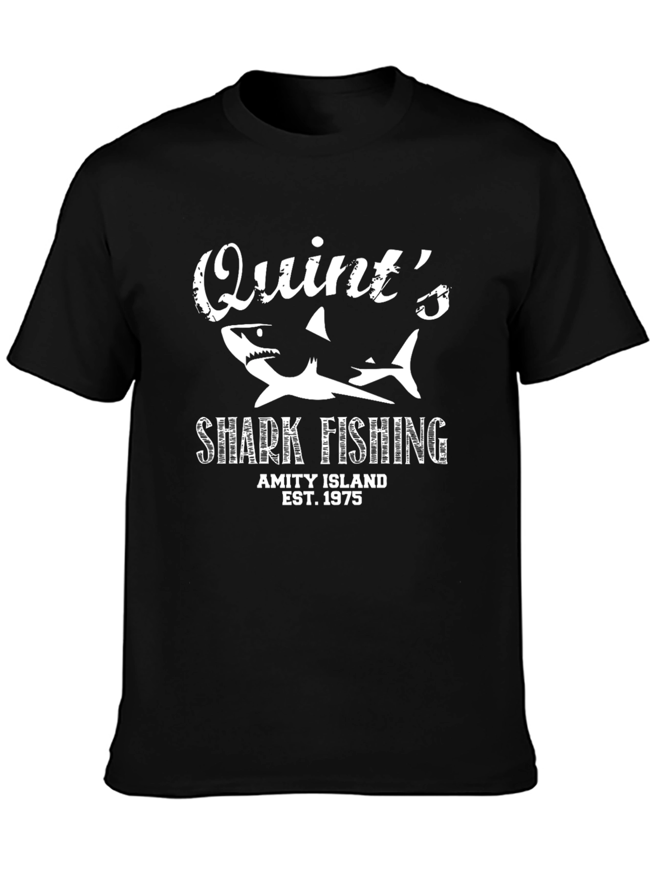 Quints Shark Fishing T-Shirt - Amity Island Est. 1975