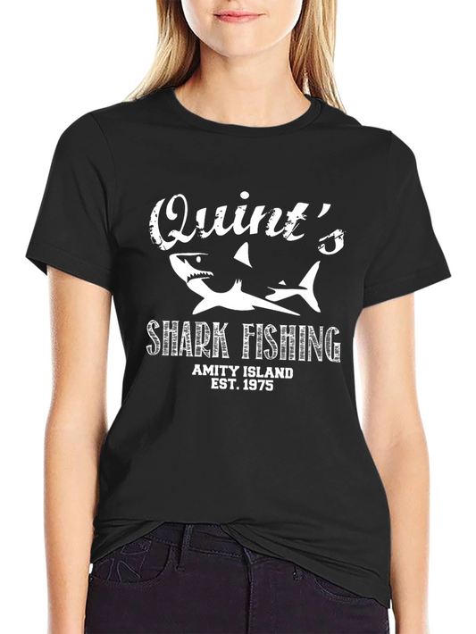 Quints Shark Fishing T-Shirt - Amity Island Est. 1975