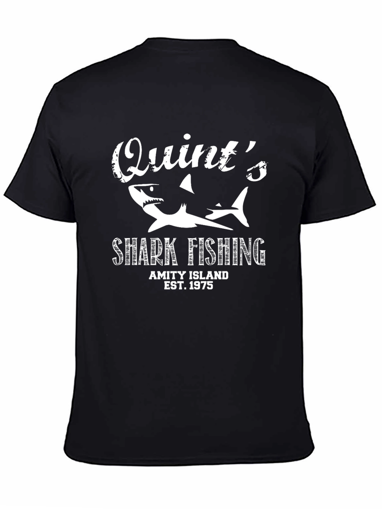 Quints Shark Fishing T-Shirt - Amity Island Est. 1975