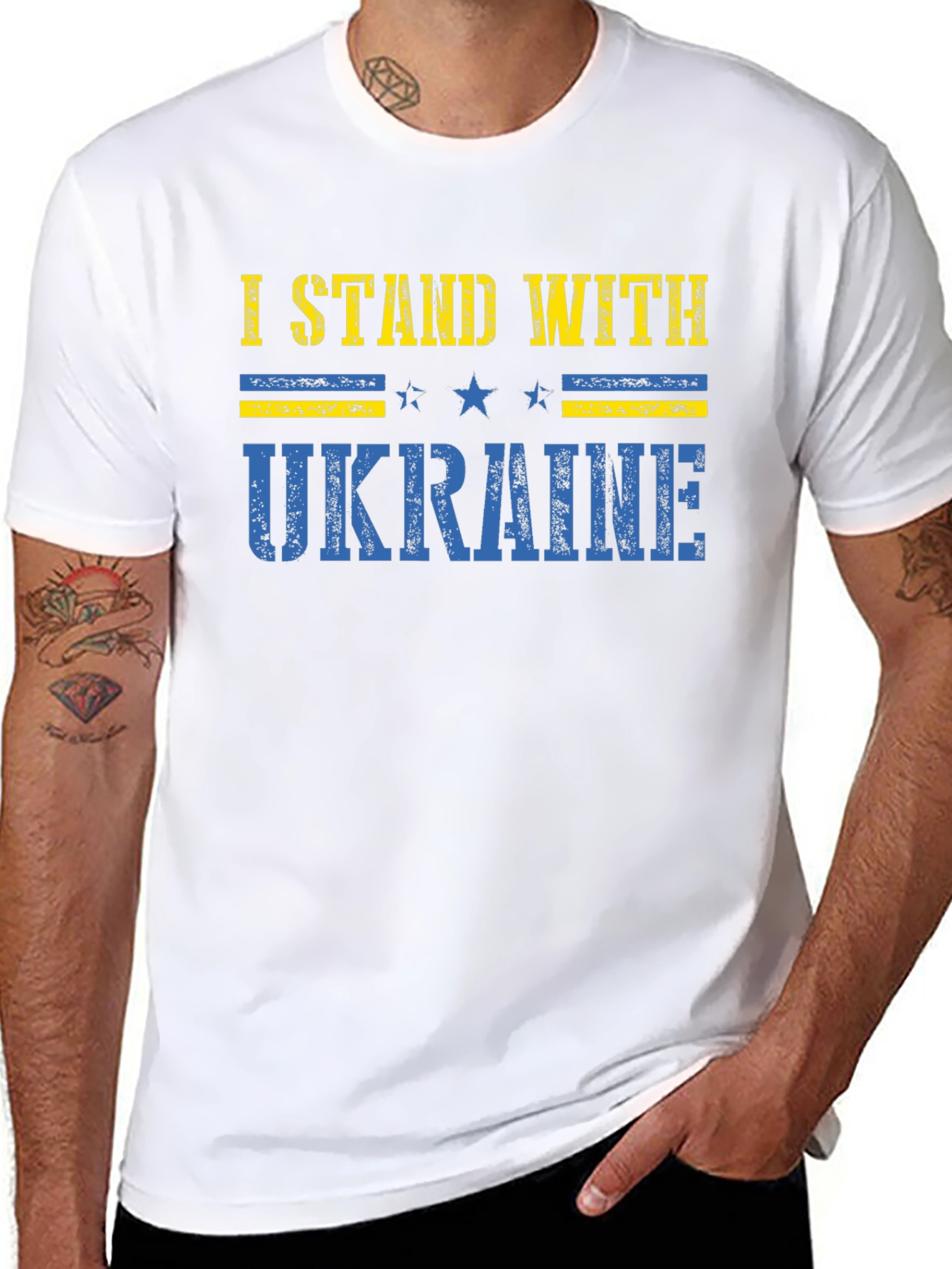 I Stand With Ukraine Graphic Tee - Black