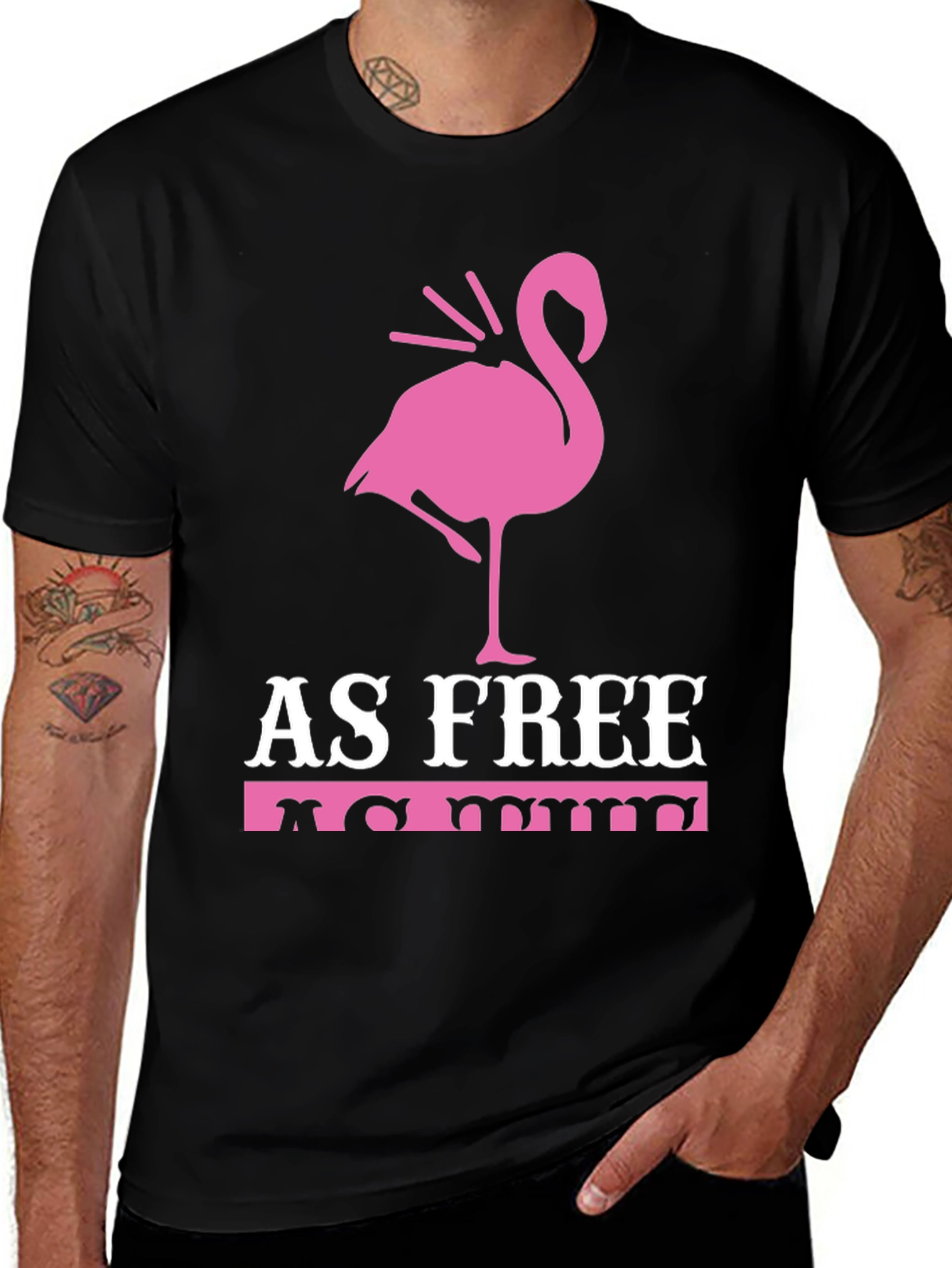 As Free As Me Flamingo Graphic Tee