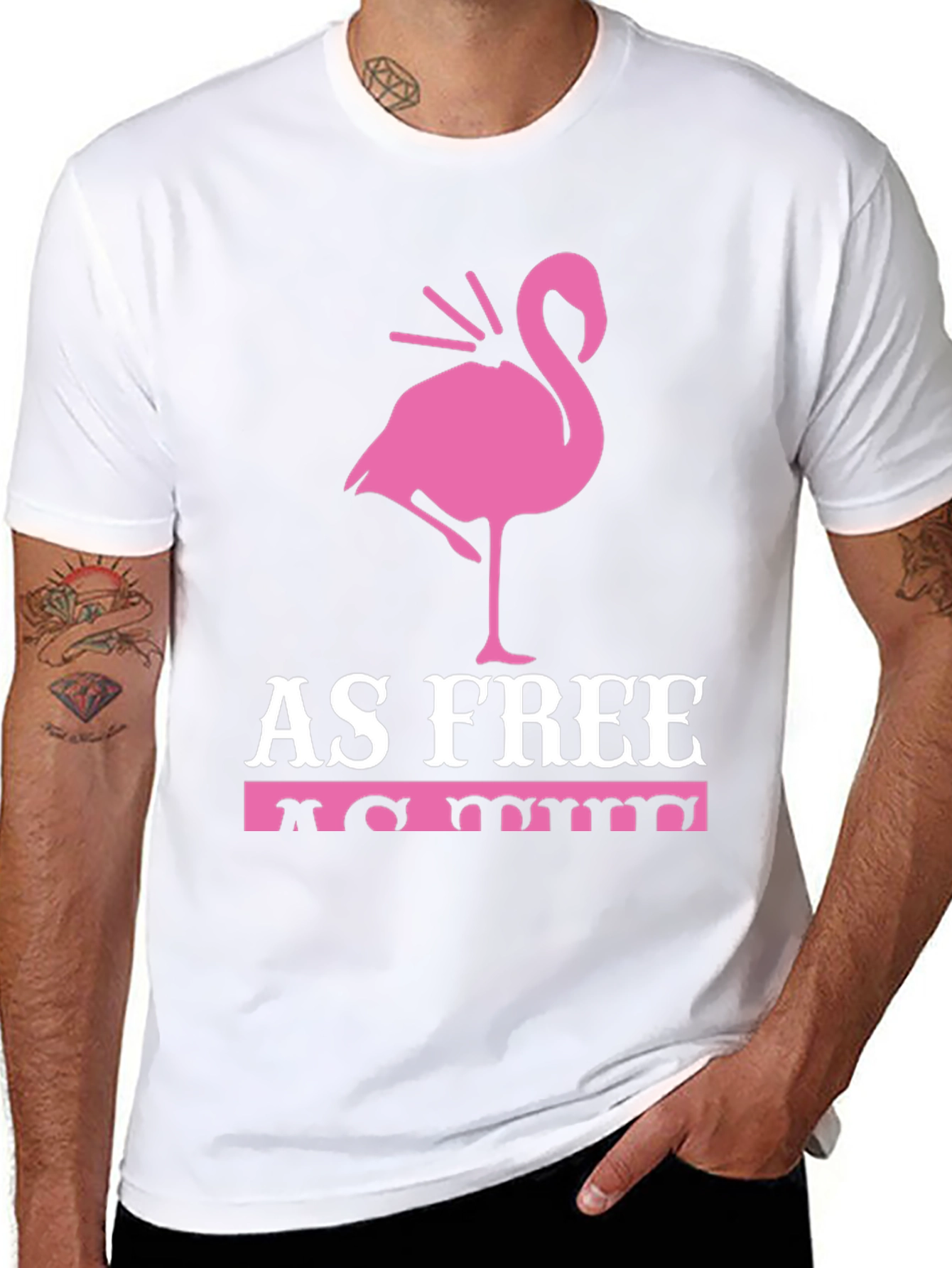 As Free As Me Flamingo Graphic Tee