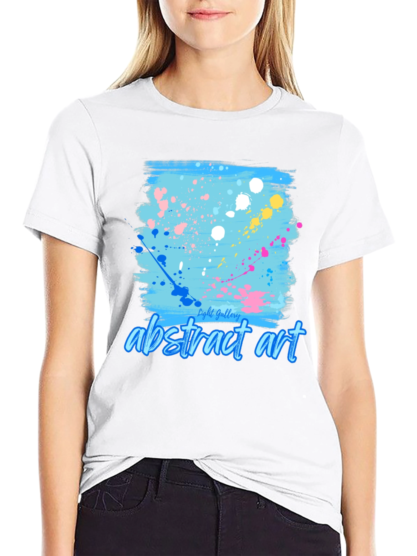 Abstract Art Splatter Tee - Trendy Casual Shirt