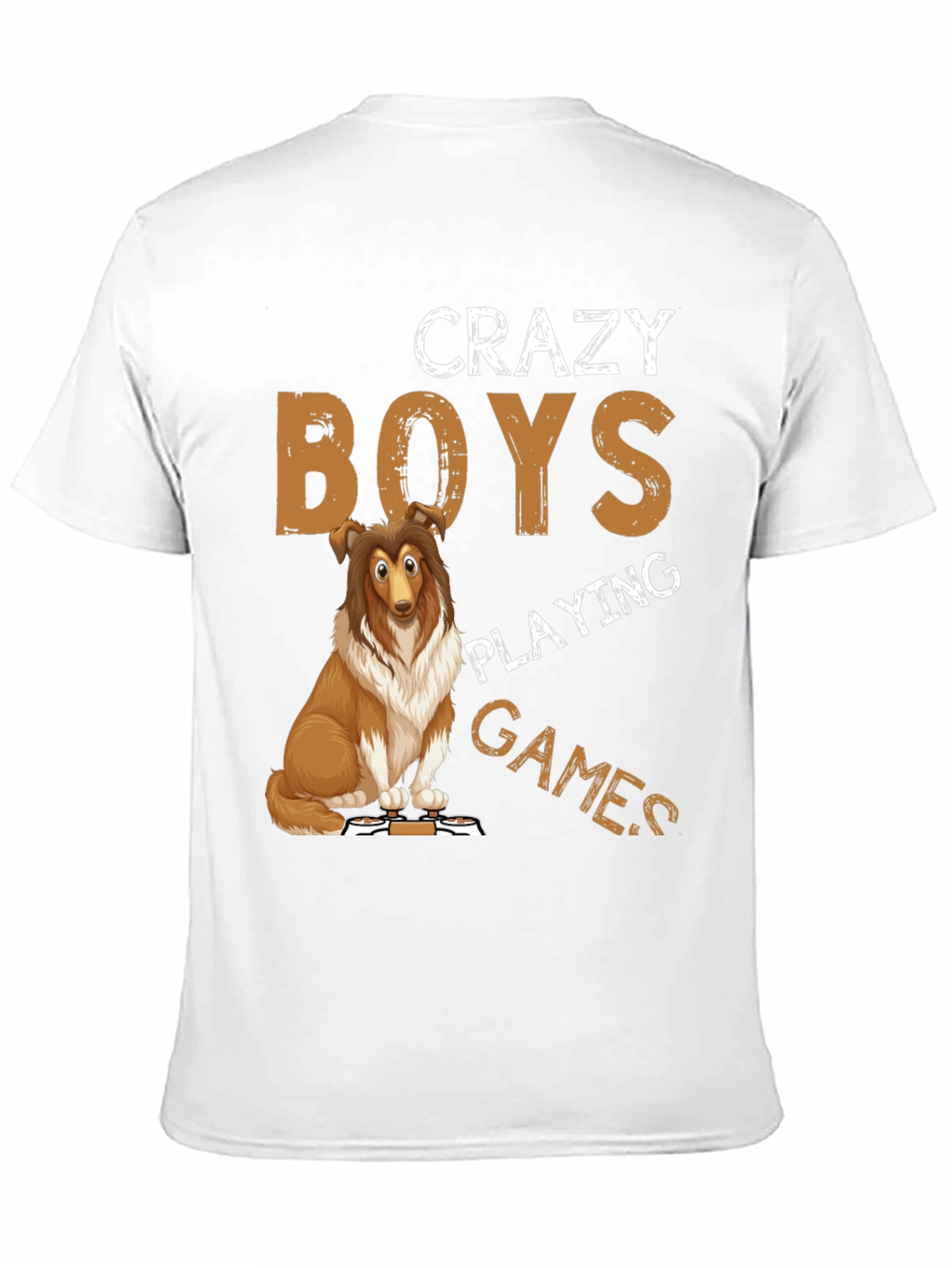 Crazy Boys Playing Games Dog T-Shirt