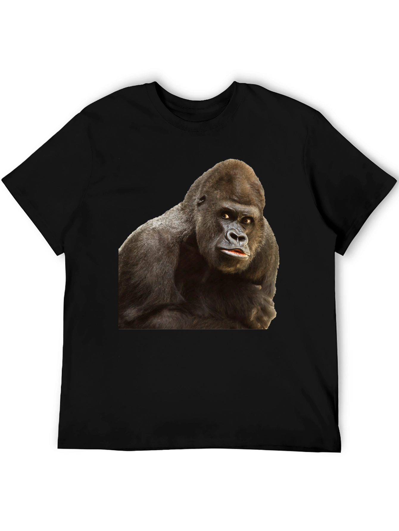 Gorilla Graphic Black T-Shirt - Animal Lover Tee