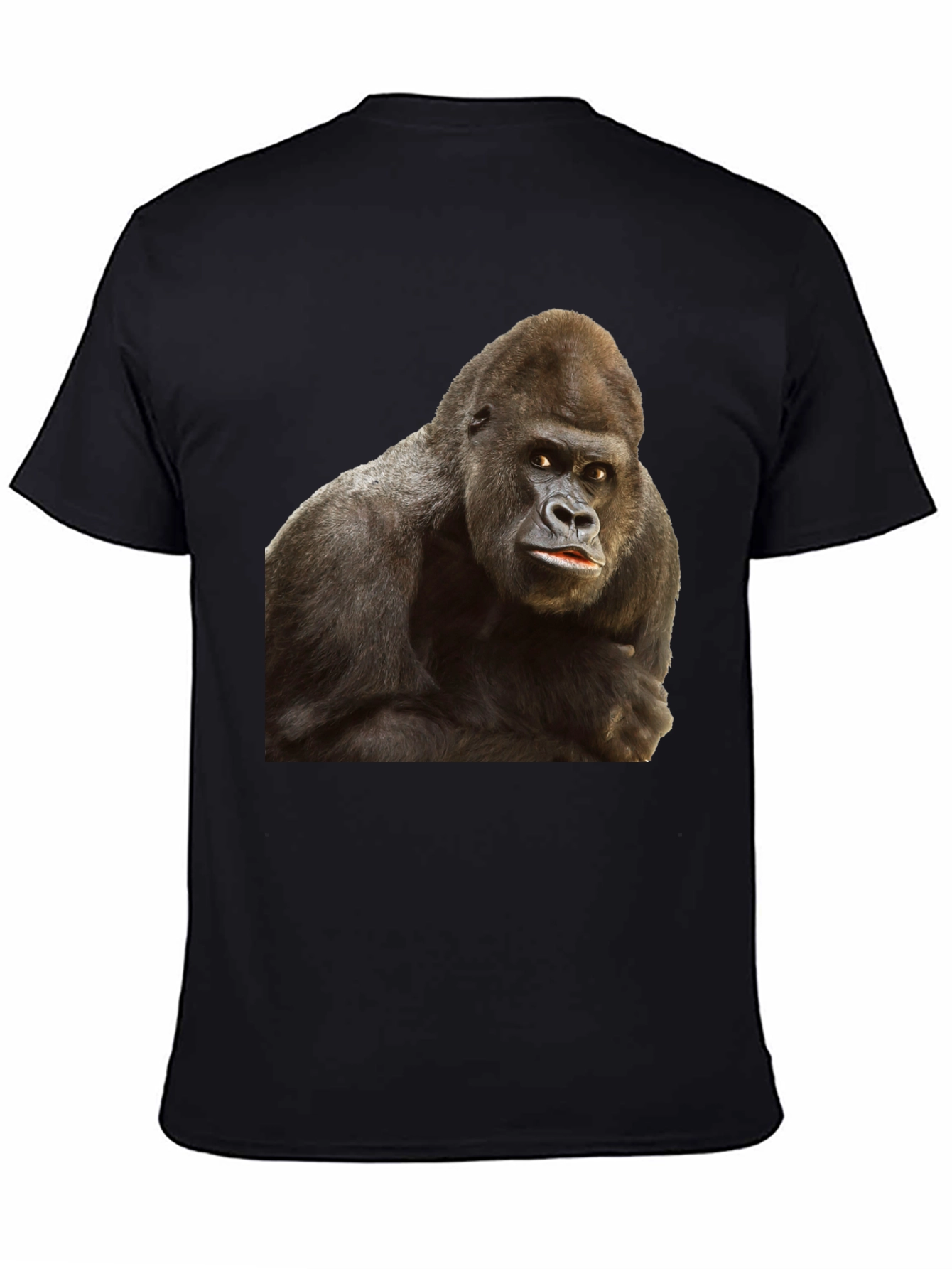 Gorilla Graphic Black T-Shirt - Animal Lover Tee