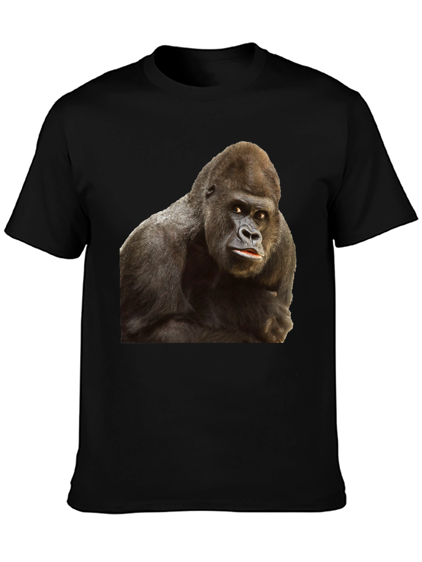 Gorilla Graphic Black T-Shirt - Animal Lover Tee