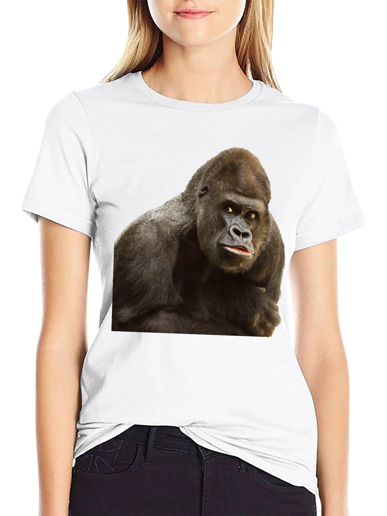 Gorilla Graphic Black T-Shirt - Animal Lover Tee