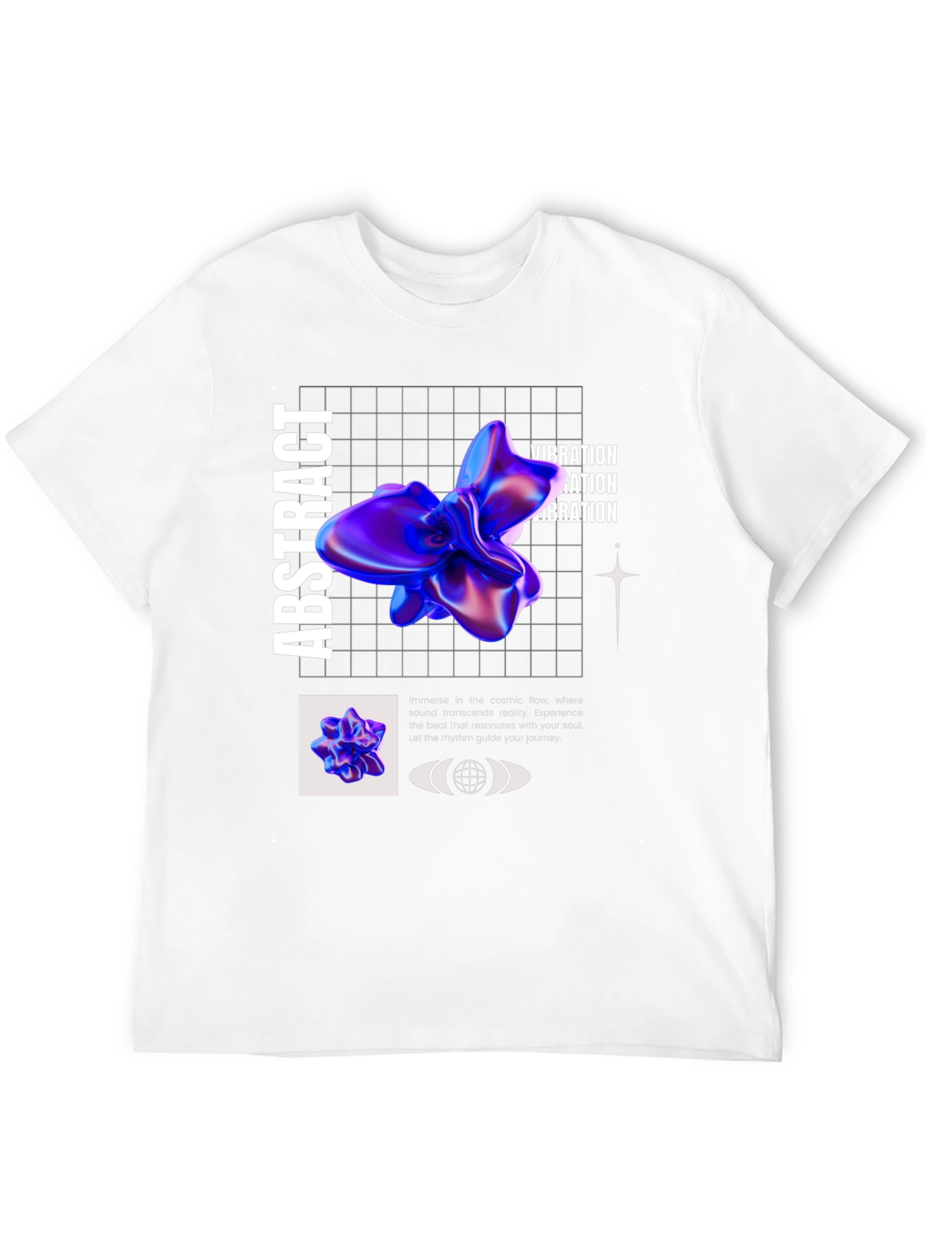 Abstract Vibration Graphic T-Shirt - Modern Style