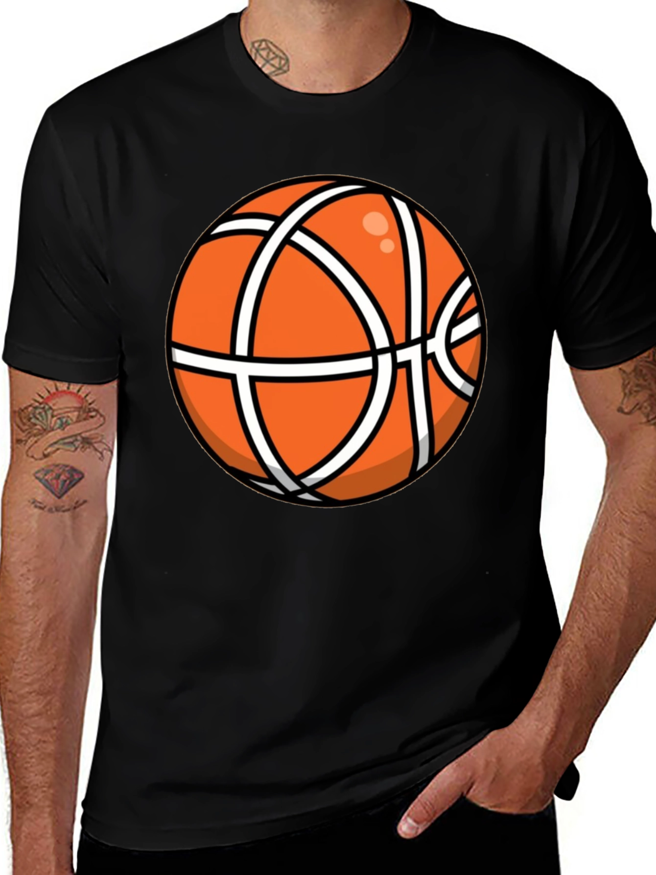 Basketball Graphic Black T-Shirt