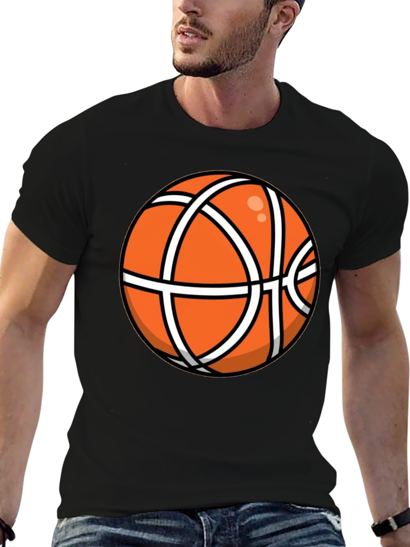 Basketball Graphic Black T-Shirt