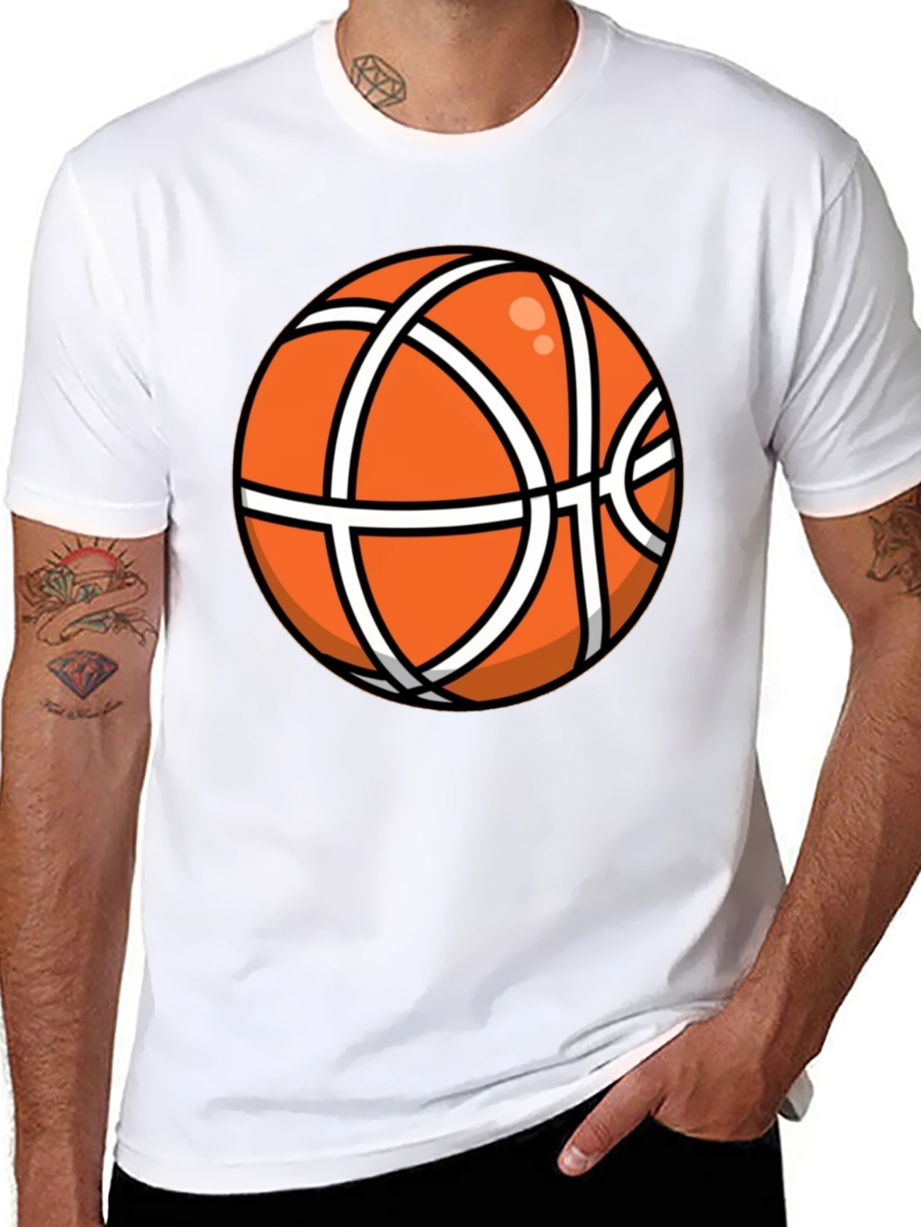 Basketball Graphic Black T-Shirt