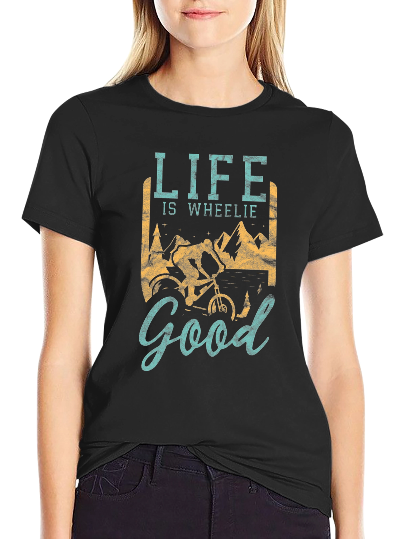 Life is Wheelie Good Mens T-Shirt
