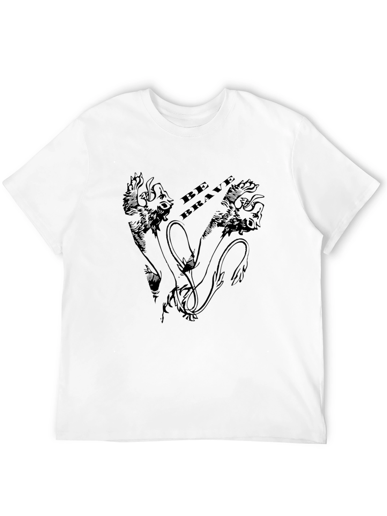 Mens Be Brave Black Graphic Tee