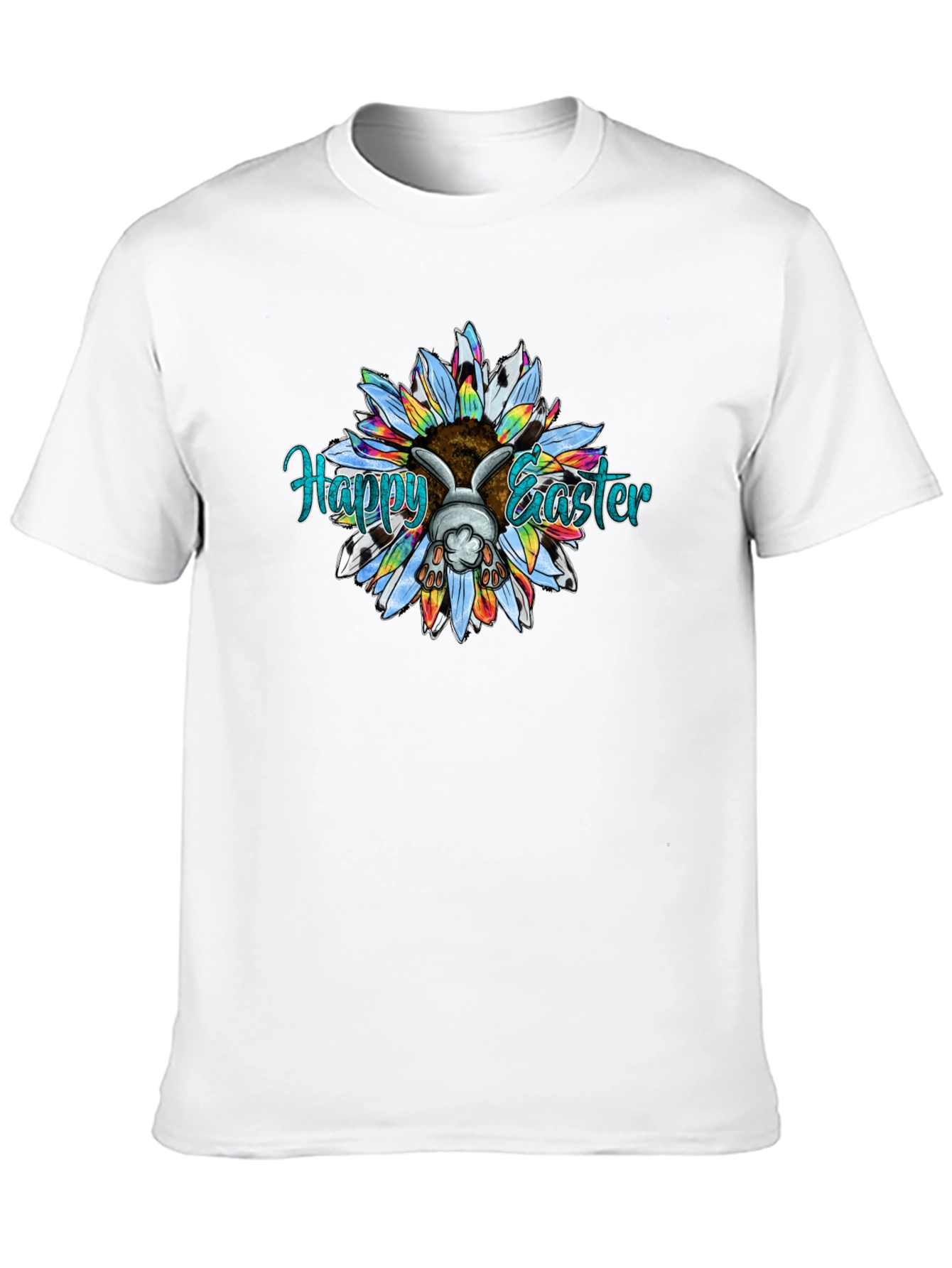 Happy Easter Bunny Sunflower T-Shirt