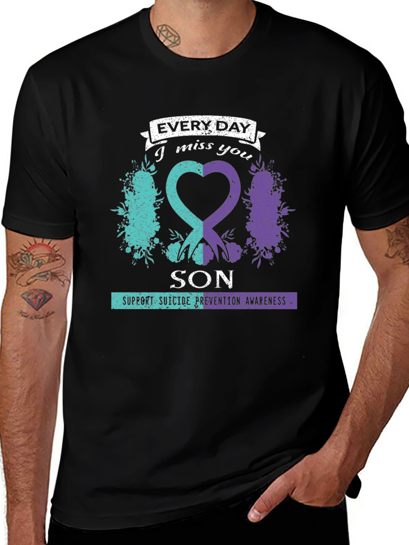 Everyday I Miss You Son Suicide Prevention Awareness T-Shirt