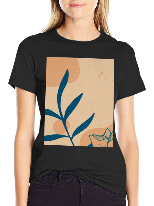 Botanical Graphic Tee - Artistic Mens T-Shirt