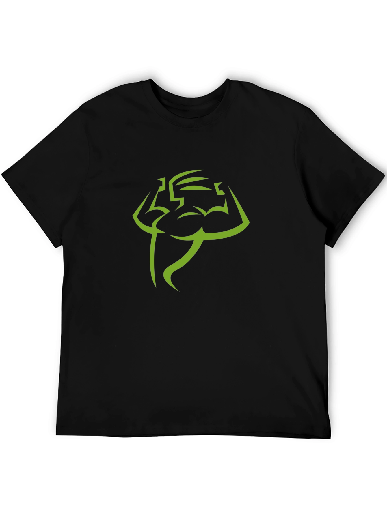 Muscle Man Black T-Shirt - Fitness Graphic Tee