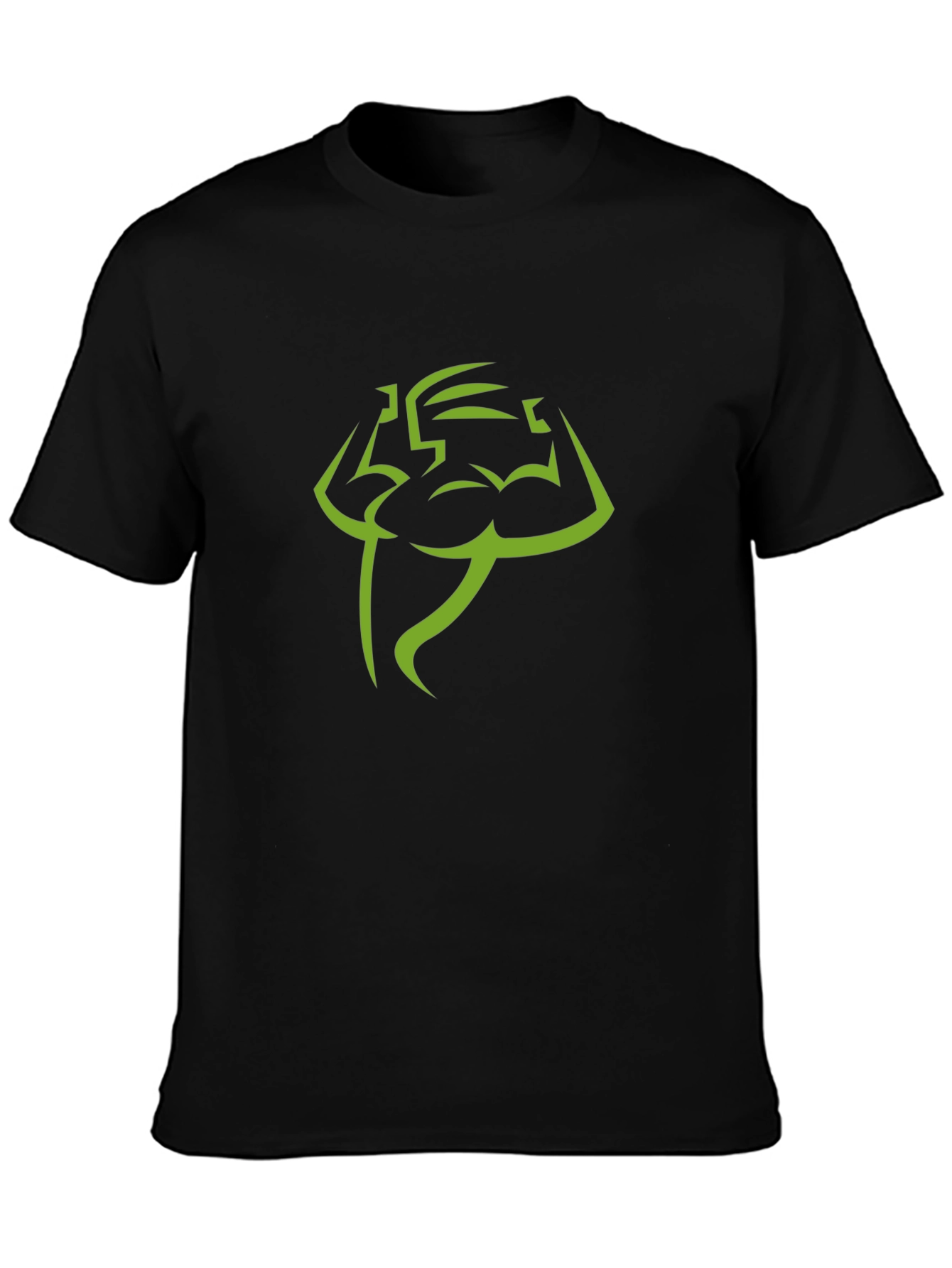 Muscle Man Black T-Shirt - Fitness Graphic Tee