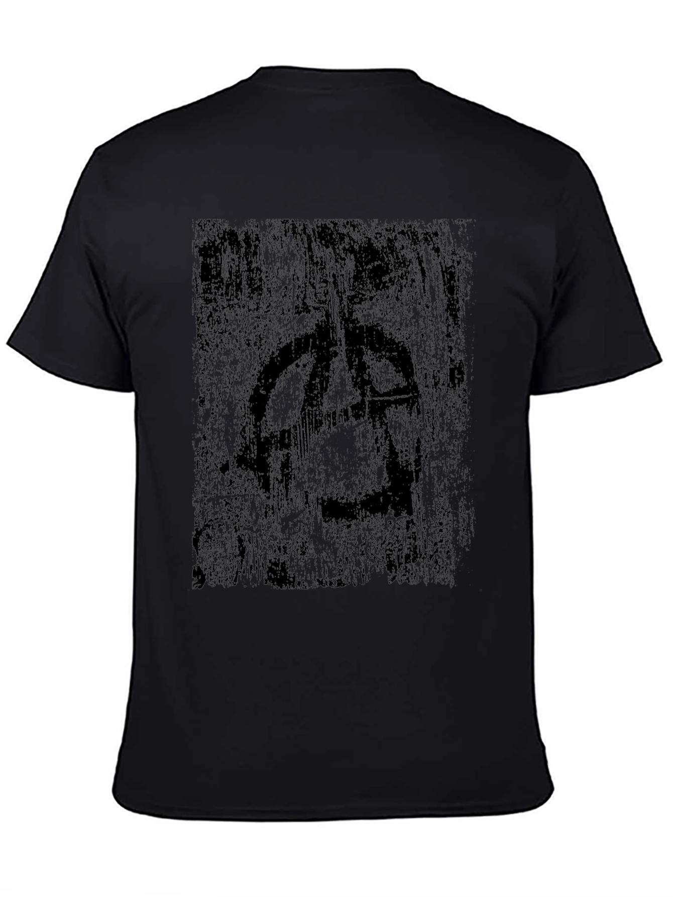 Distressed Graphic Black T-Shirt