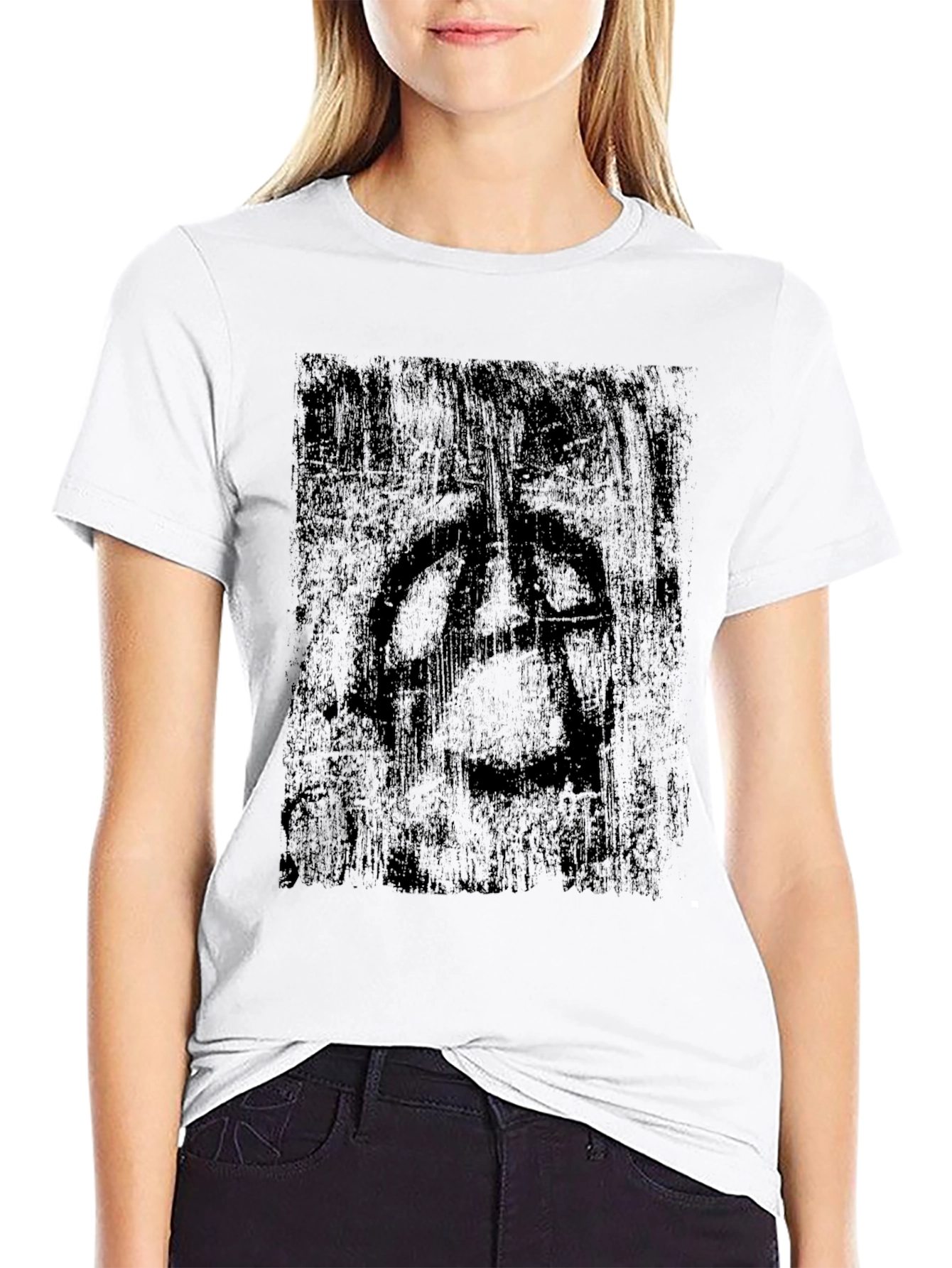 Distressed Graphic Black T-Shirt