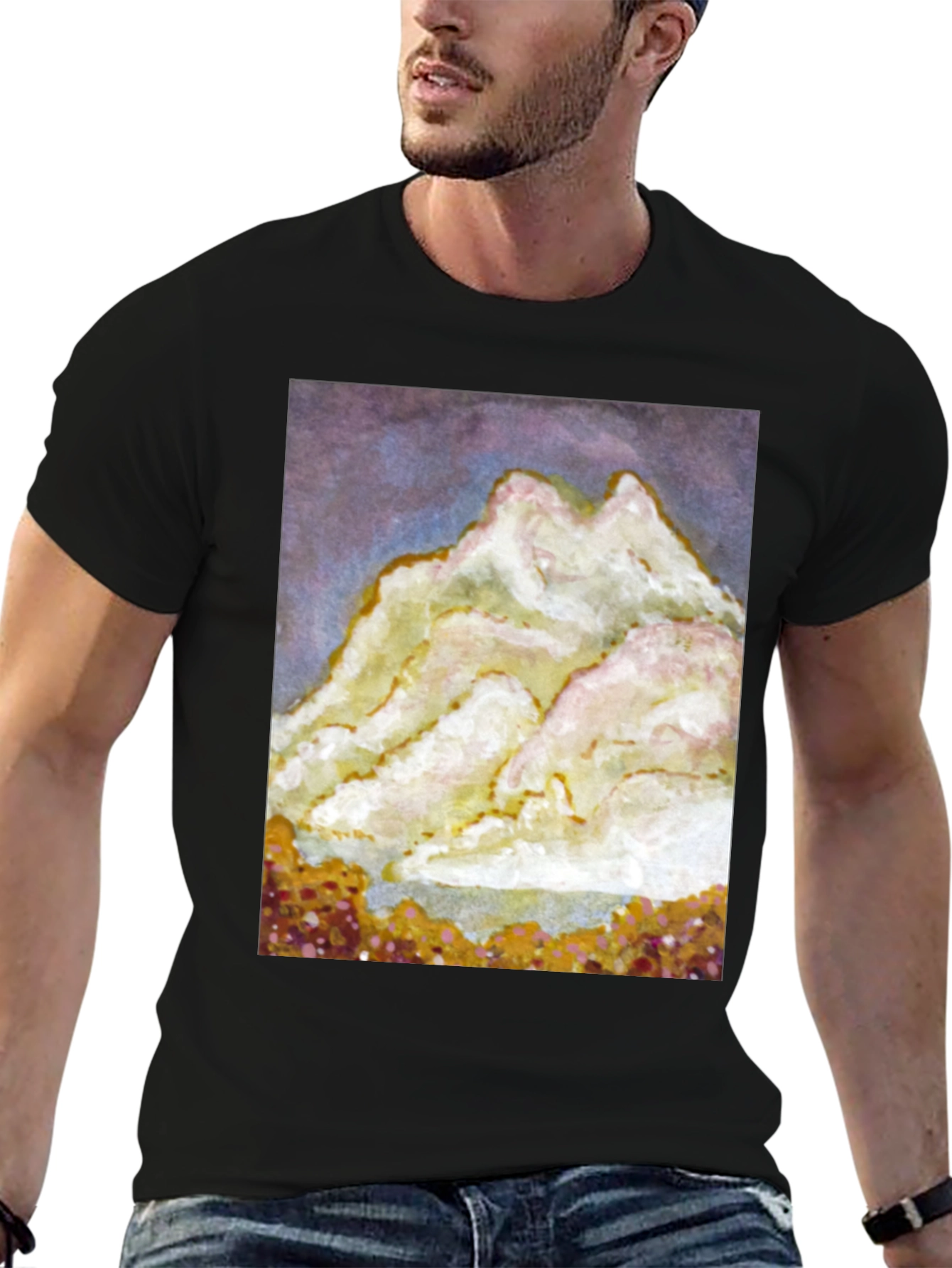 Mountain Painting T-Shirt - Artistic Tee